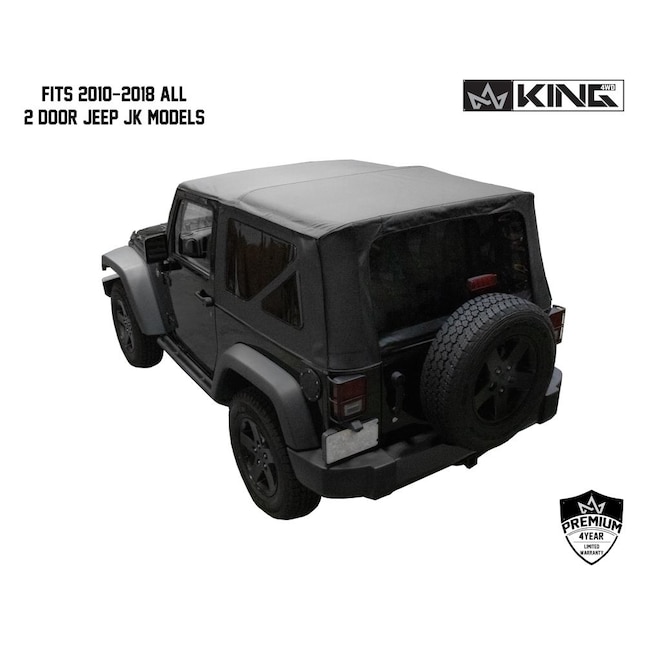 King 4WD Replacement Soft Top- Black Diamond- JK 2 Door in the Exterior Car  Accessories department at 