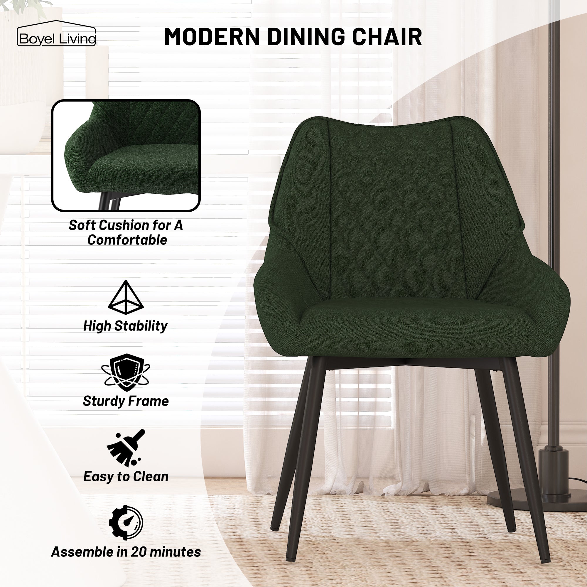 Boyel Living BLDC2353GR Dining-Chairs - View #6