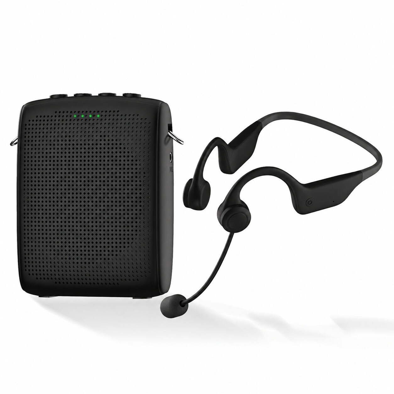 Lukvuzo Wireless Voice Amplifier Earhook Microphone Portable Speaker Mini PA System for Teachers Fitness Instructors and Tour Guides with Clear #LLU0804L032