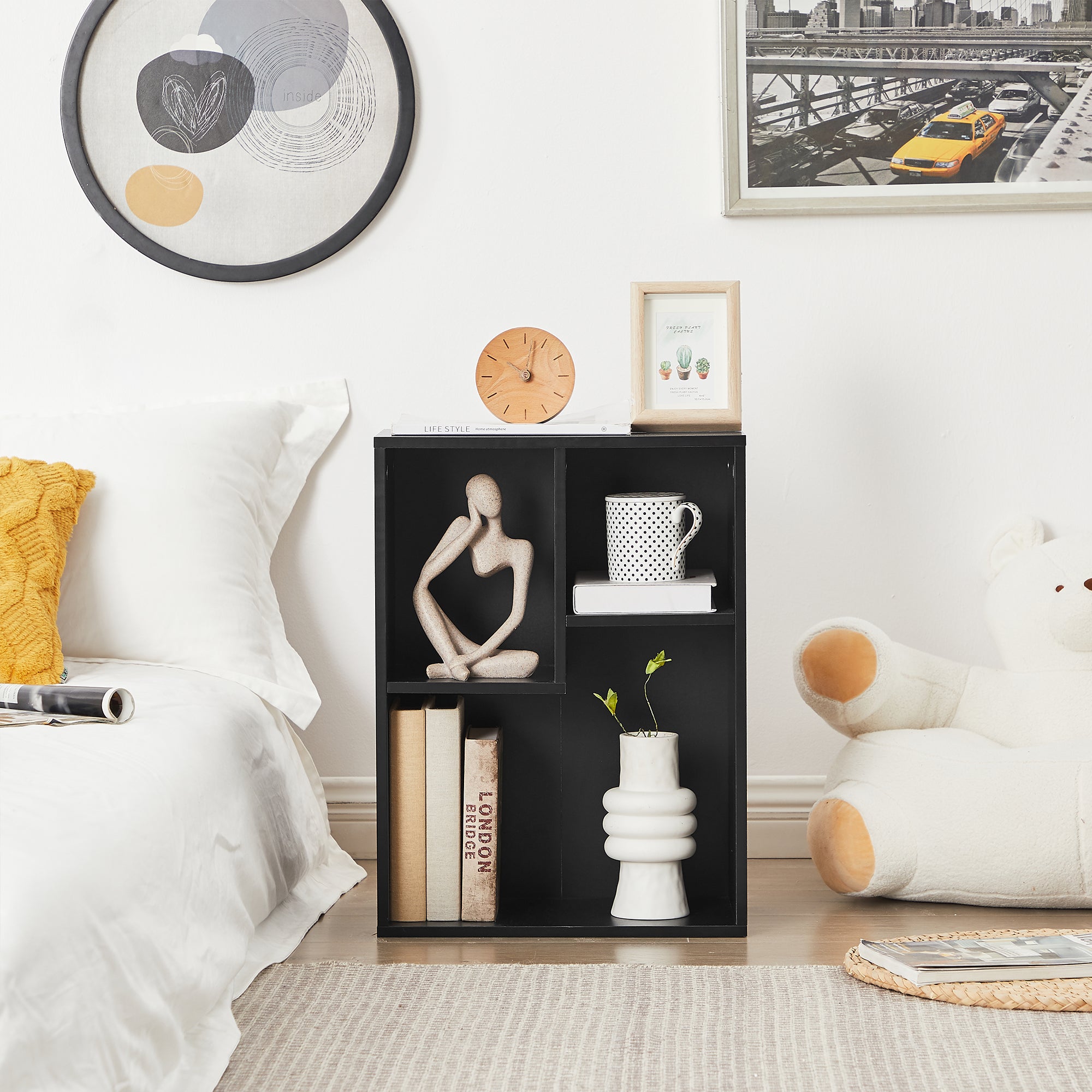 Vecelo LOE-B09-BLK bookcases - View #2