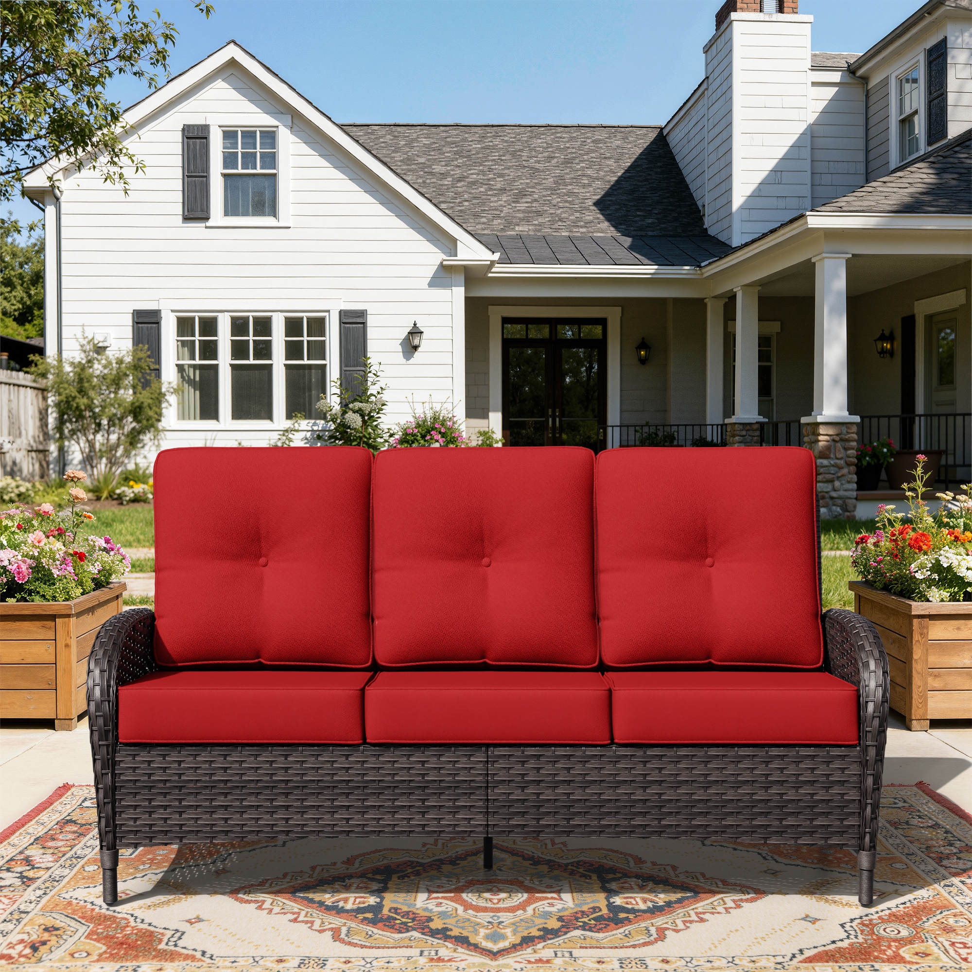 Gardenbee HGL-M66-RED Patio-Sofas-Daybeds - View #6