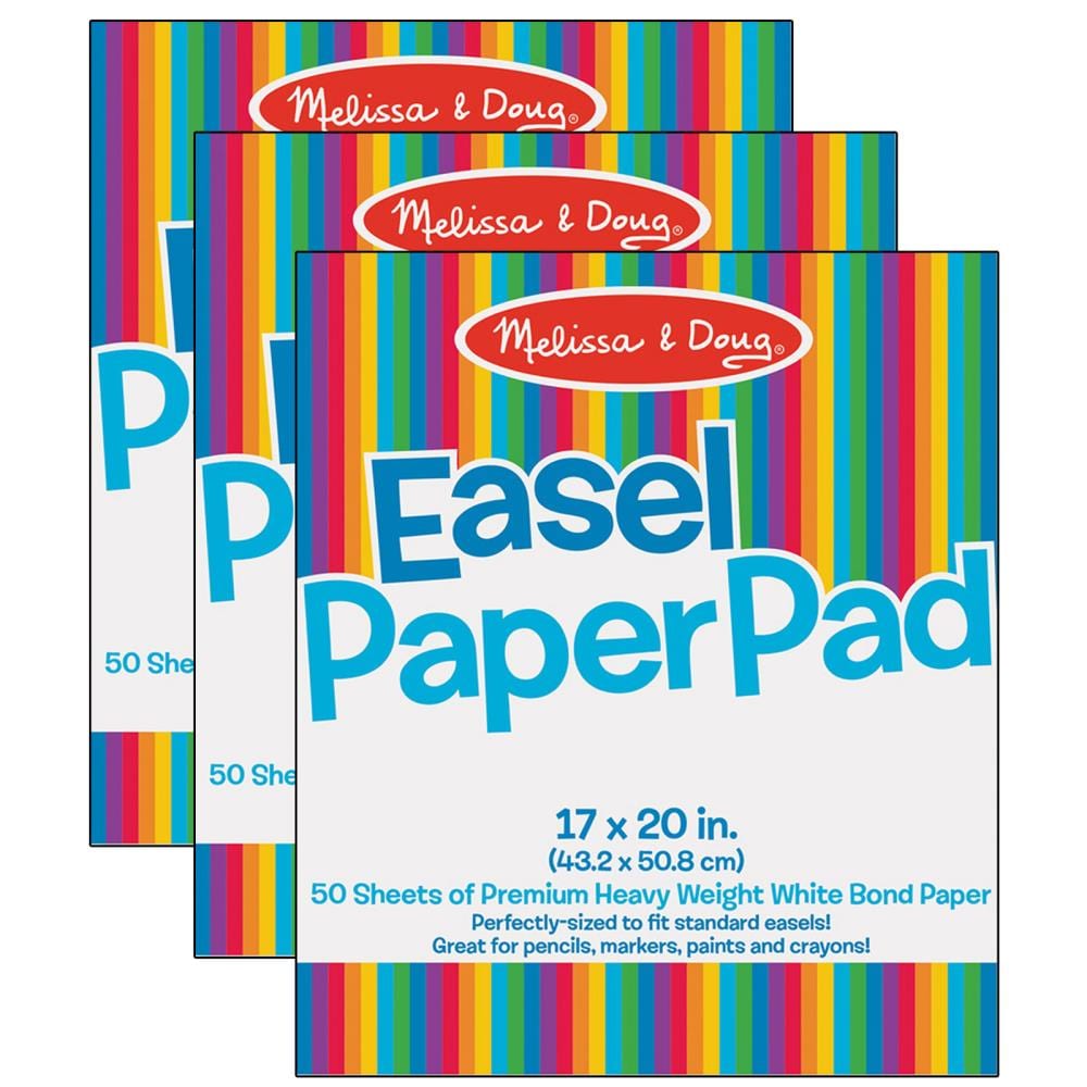 Melissa & Doug Melissa and Doug Easel Paper Pad, 17 In x 20 In, 50 Sheets  Per Pad, 3 Pads at
