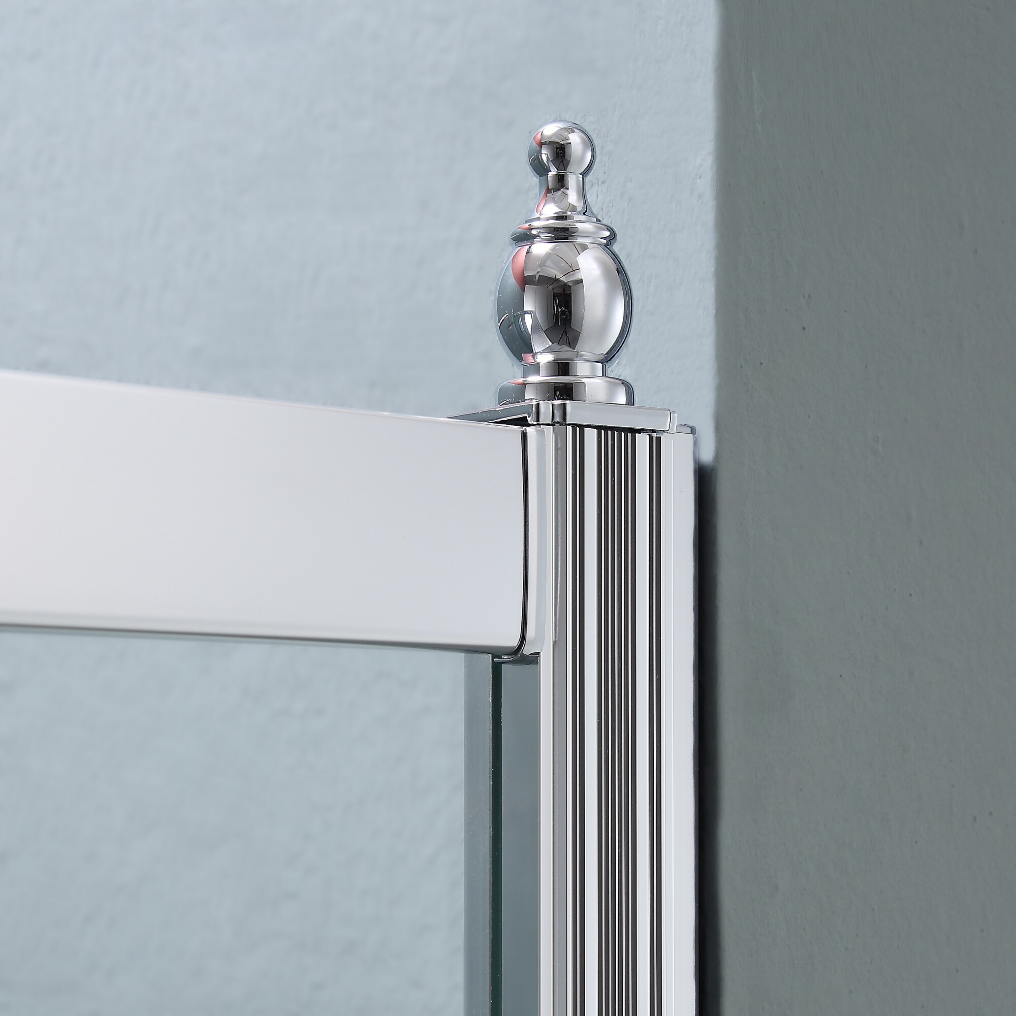 Lordear LD shower door Chrome 35-1/2-in to 36-in x 75-in Semi-frameless ...