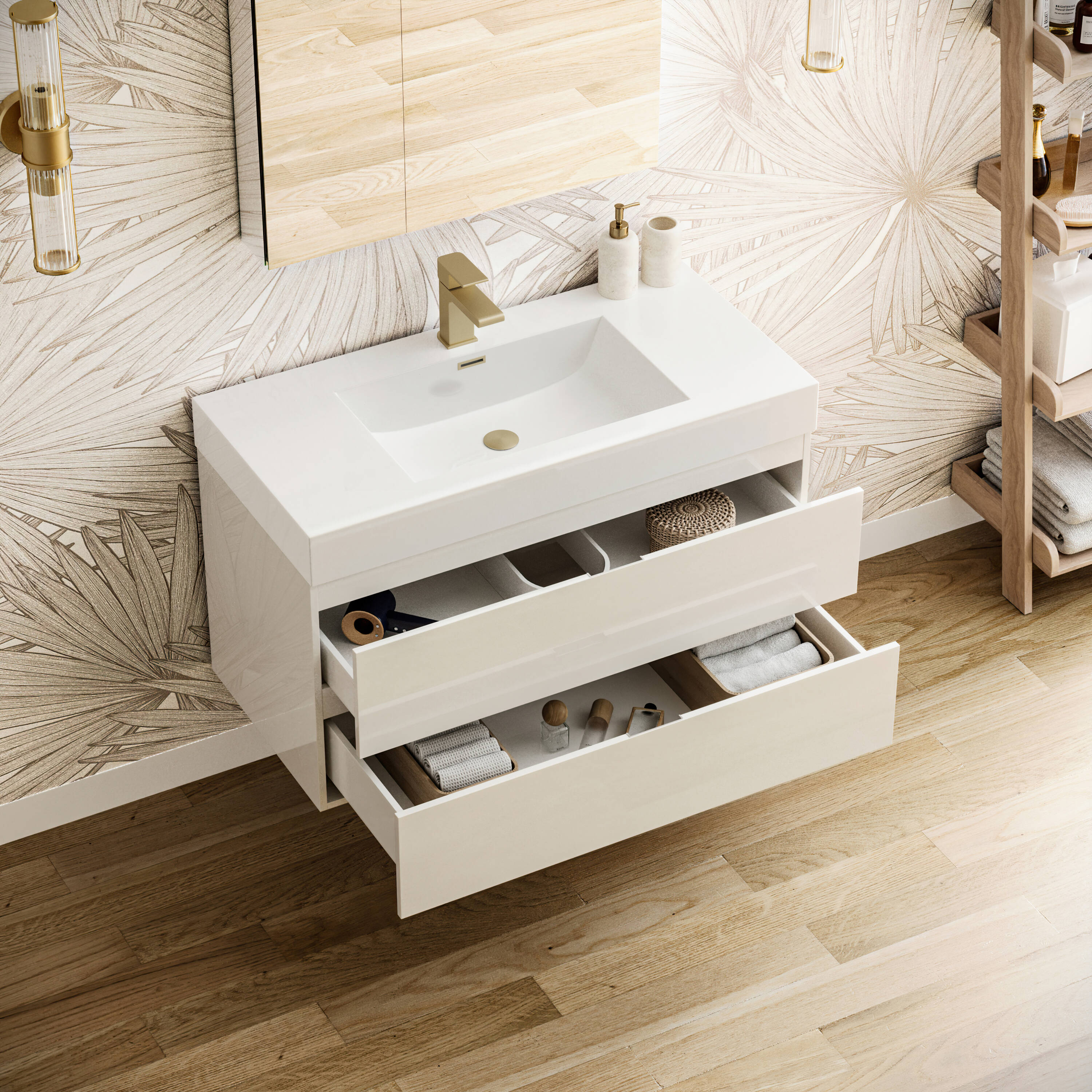 Fresca FVN8342WH Bath-Vanity-Combo - View #3