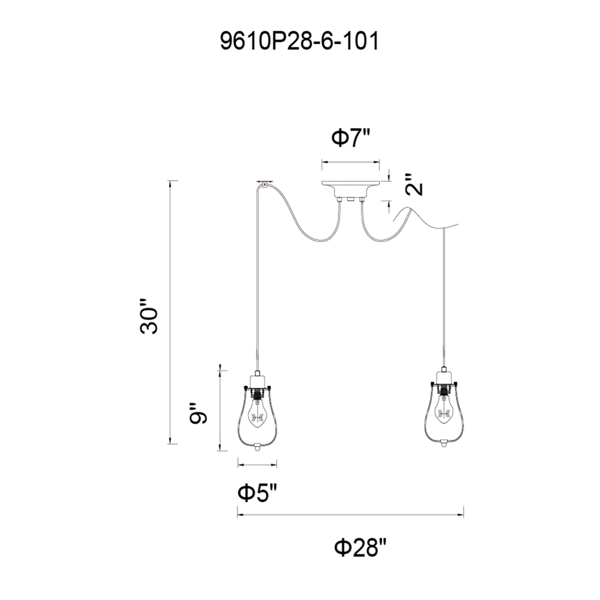 CWI Lighting 9610P28-6-101 Pendant-Lights - View #7