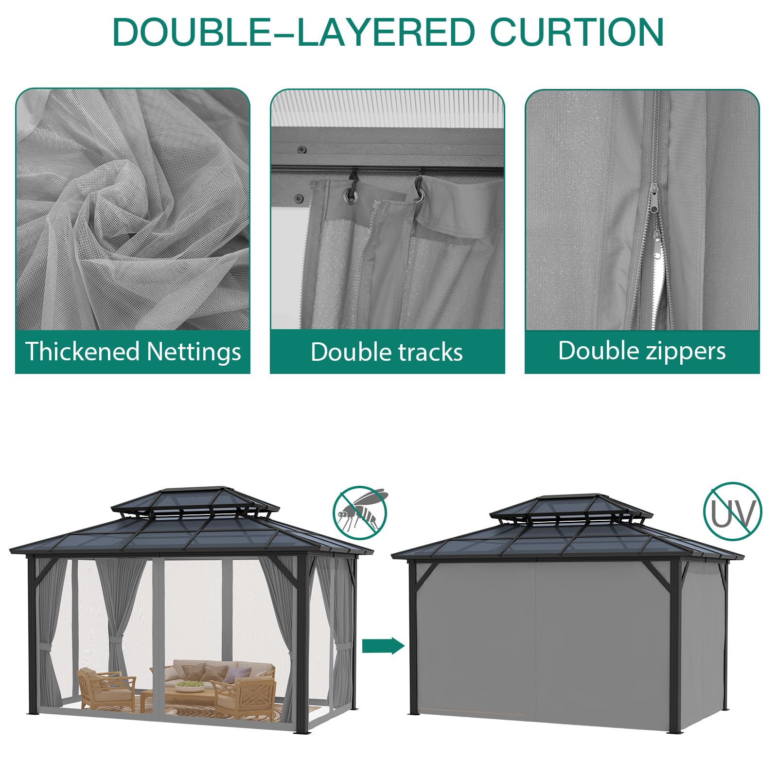 Garvee LYUPHO-12QN2RUH Wood-Resin-Gazebos - View #5