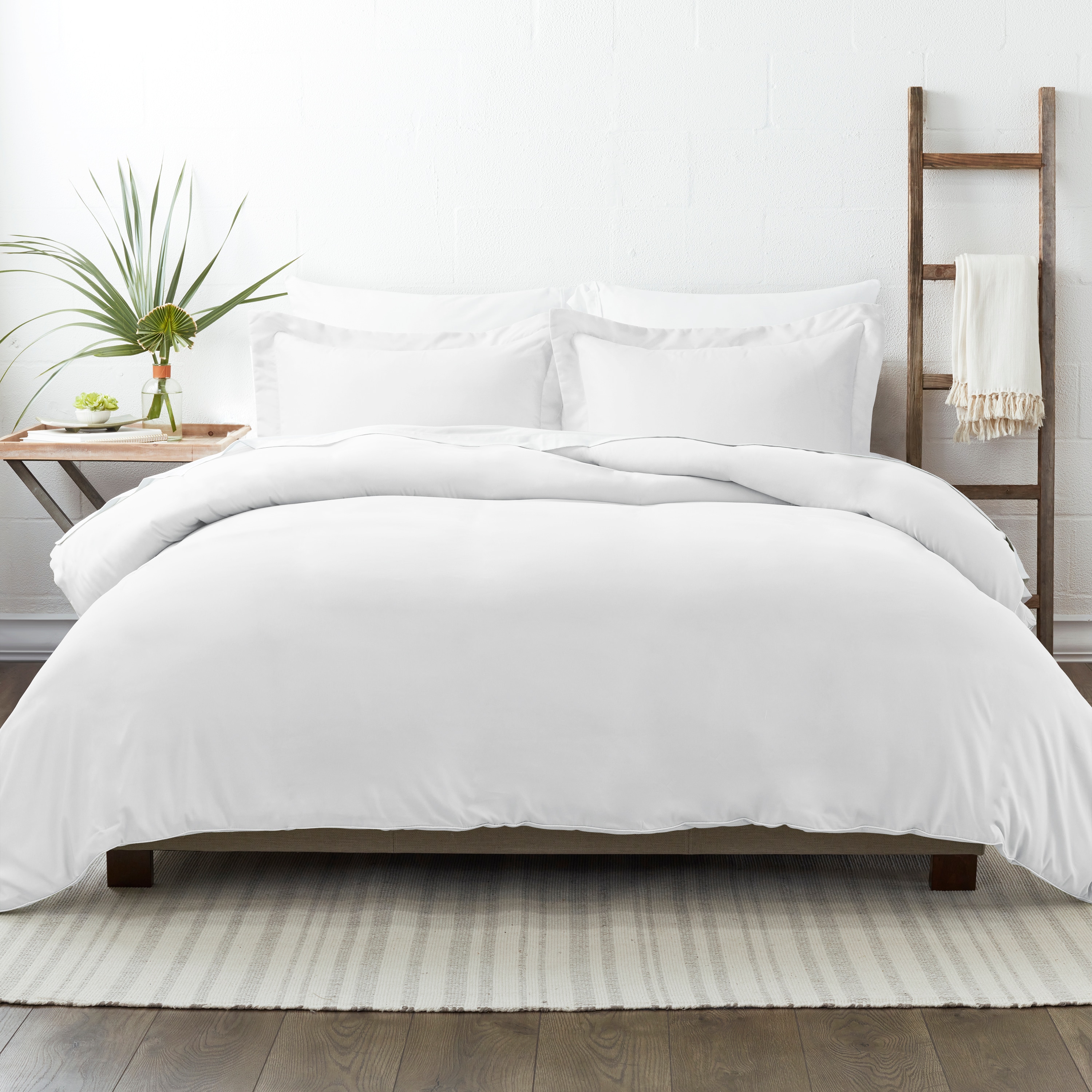 Ienjoy Home Home 3-Piece White King/California King Duvet Cover Set in the  Bedding Sets department at