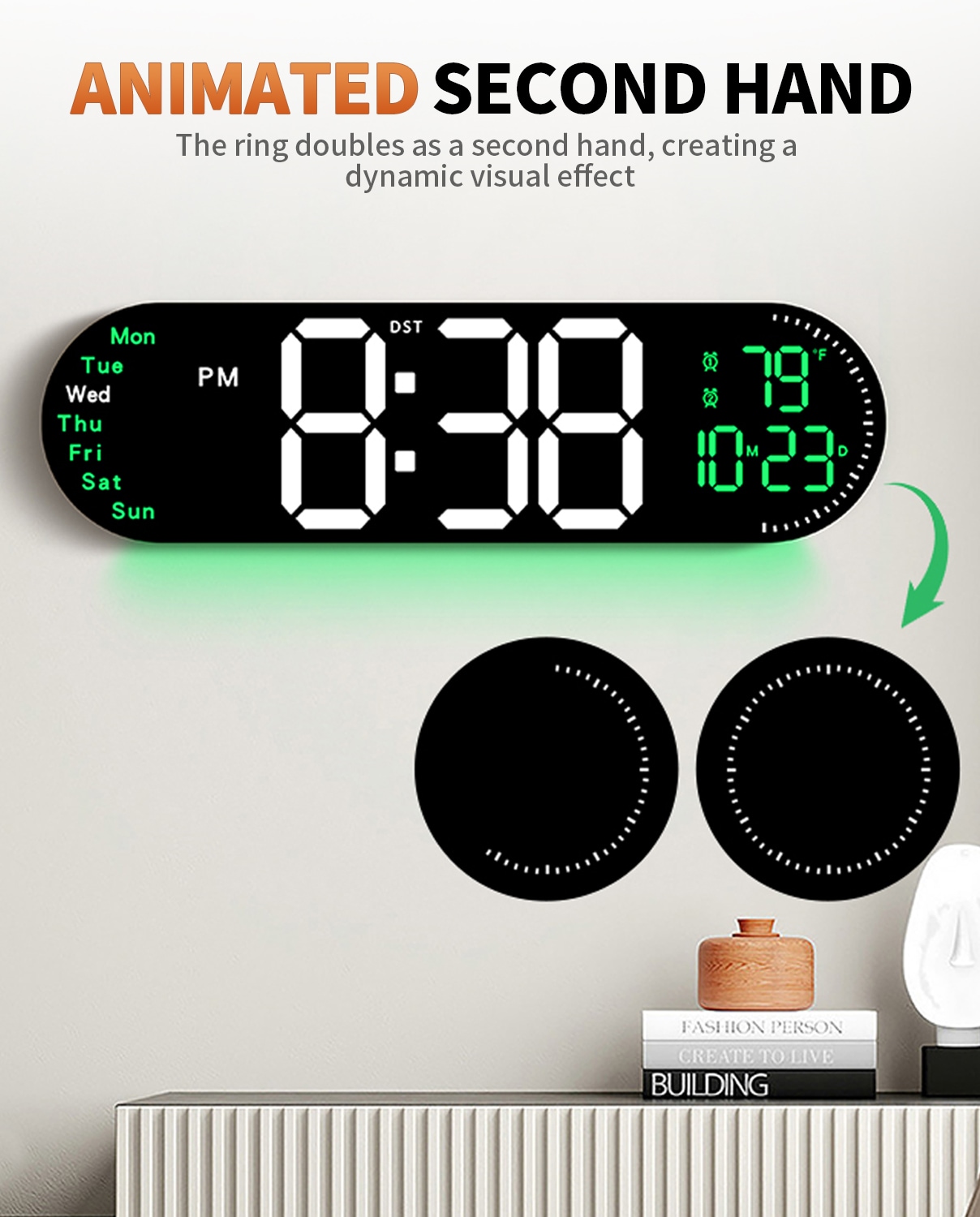 Unique Bargains S26031601UX1020 Indoor-Outdoor-Clocks - View #5