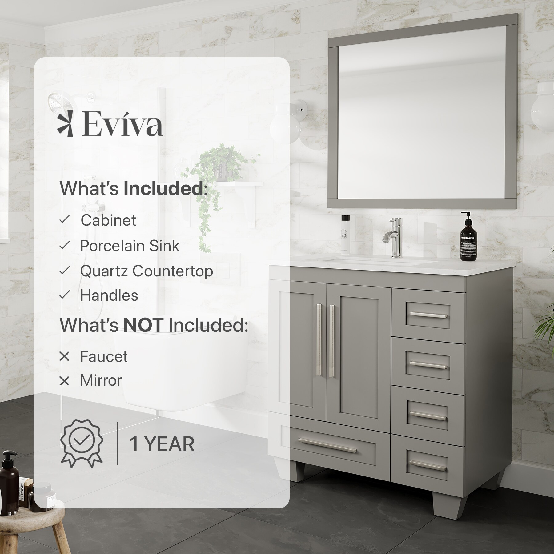 Eviva EVVN999-30GR-Q Bath-Vanity-Combo - View #7