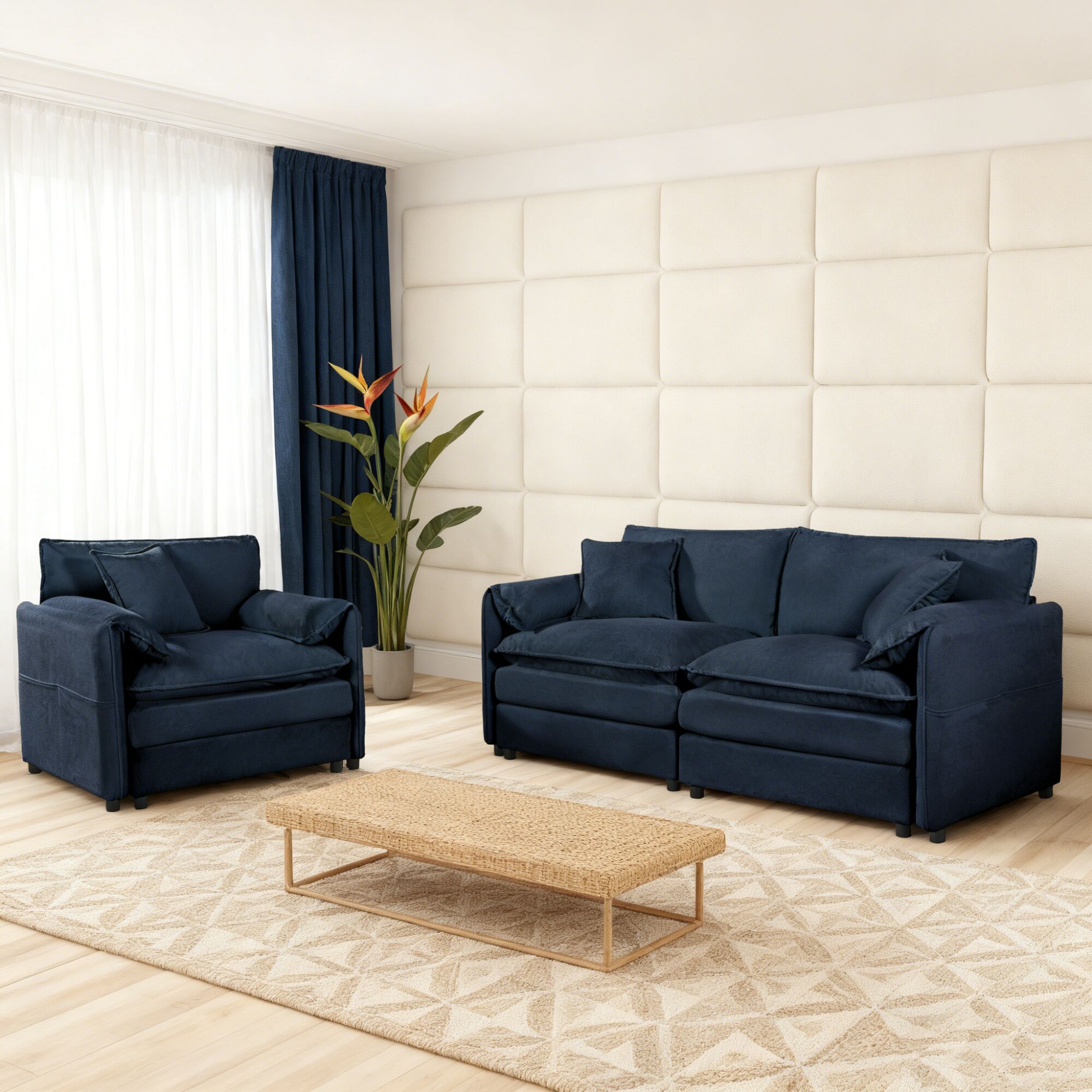 Homy Casa SSOY-06-BL Sofas-Loveseats - View #4