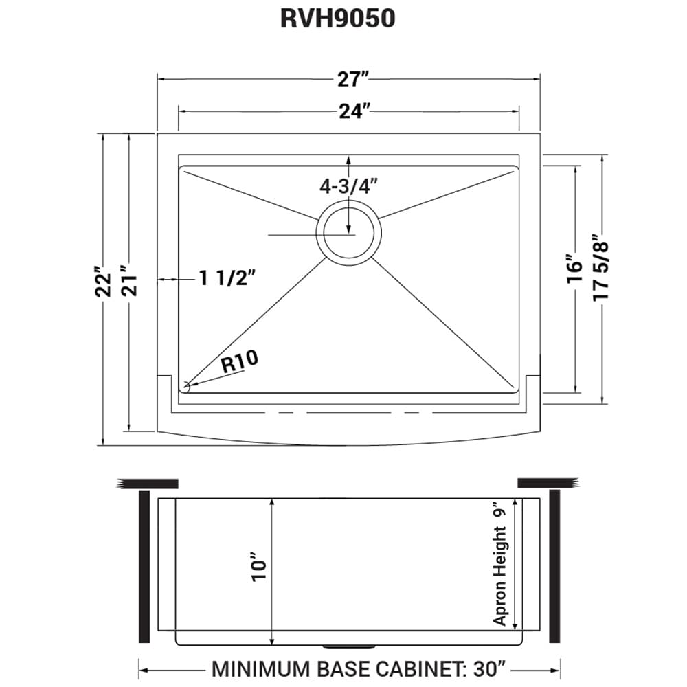 Ruvati RVH9050 Kitchen-Sinks - View #16