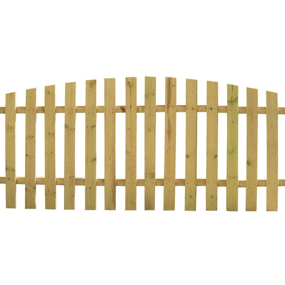 3-ft x 8-ft Cedar French Gothic Spaced Picket Fence Panel in the Wood Fence  Panels department at