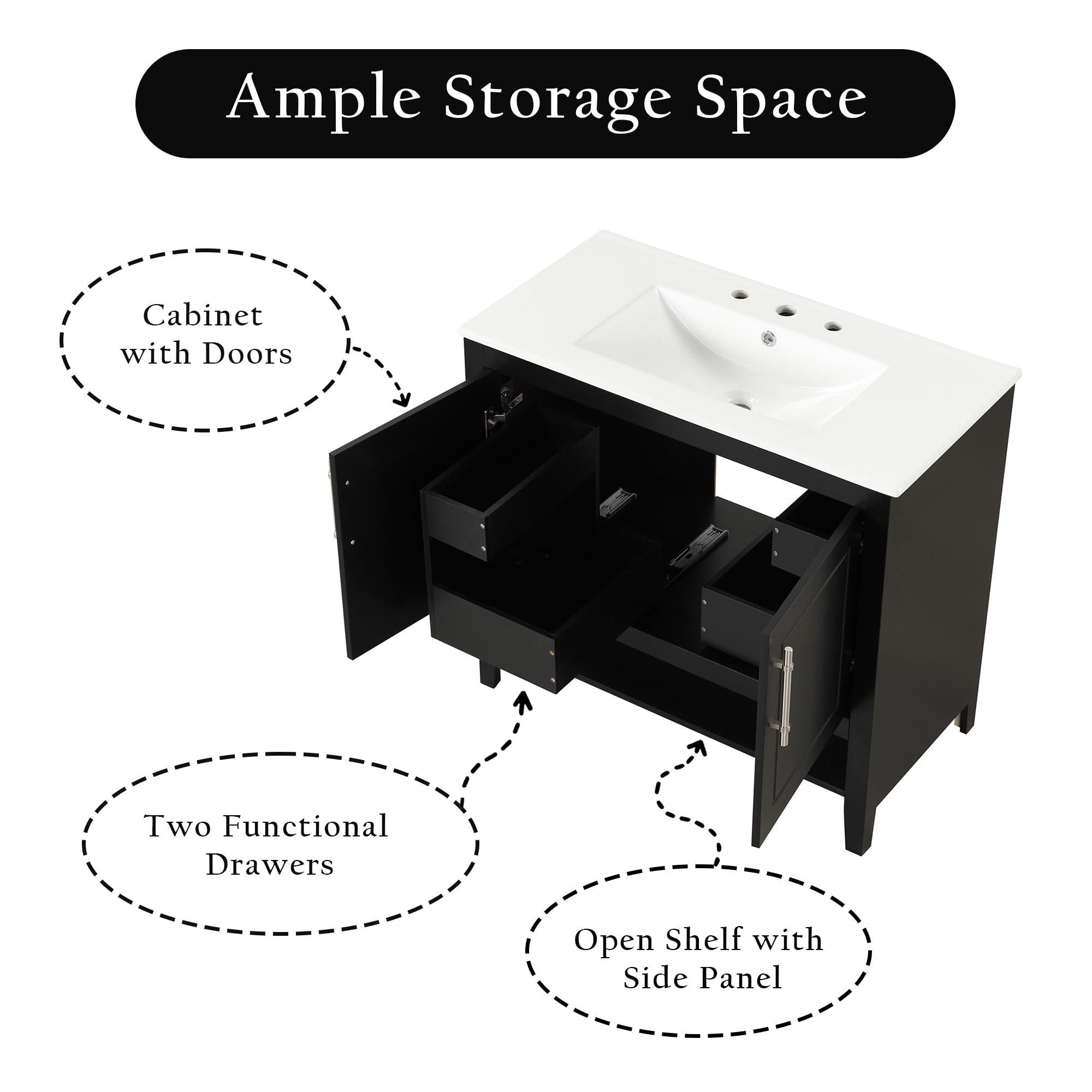 WELLFOR NIE-N7VT003 Bath-Vanity-Combo - View #10