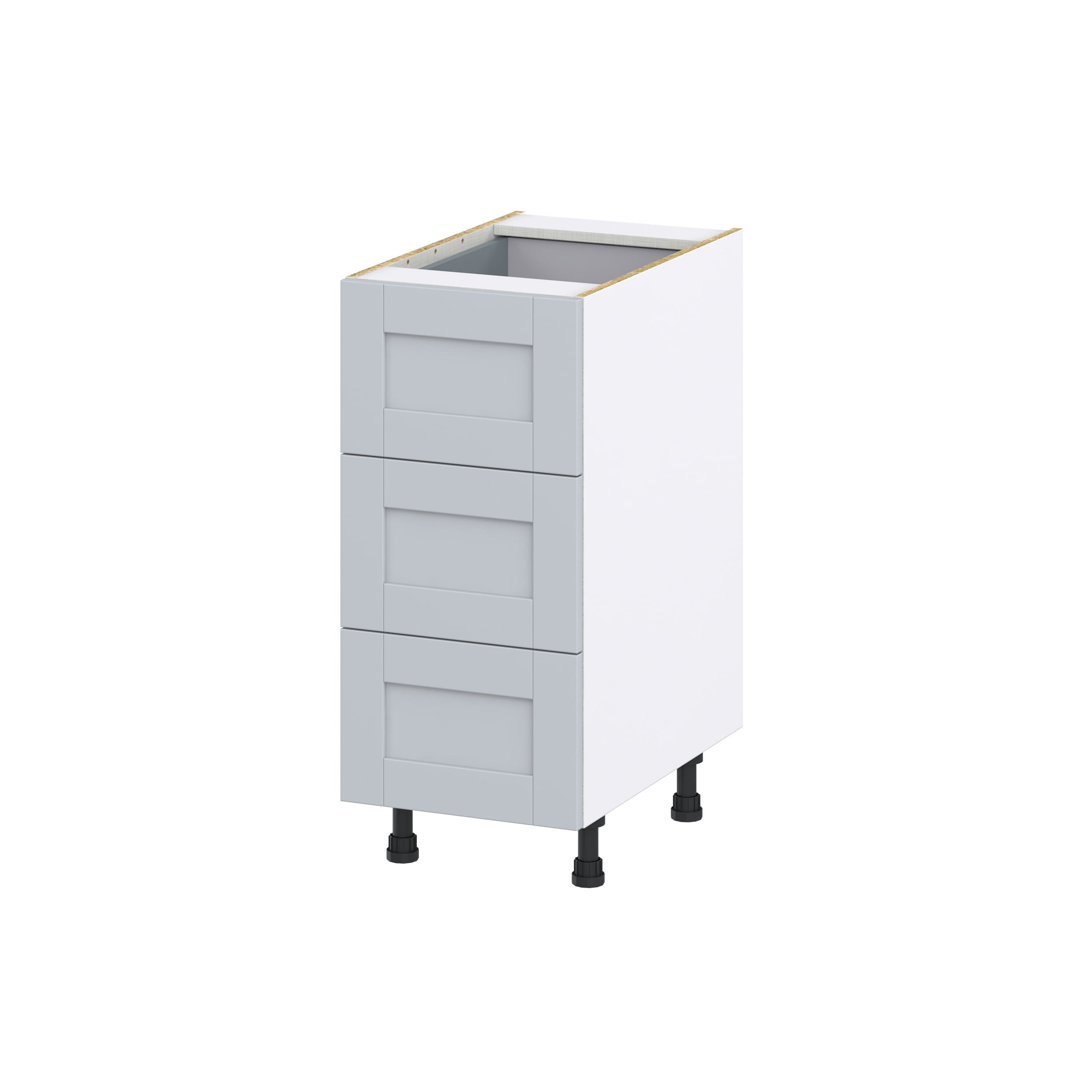 Hugo&Borg Charlesberg 15-in W x 34.5-in H x 24-in D Gray 2-Drawer Base Fully Assembled Cabinet