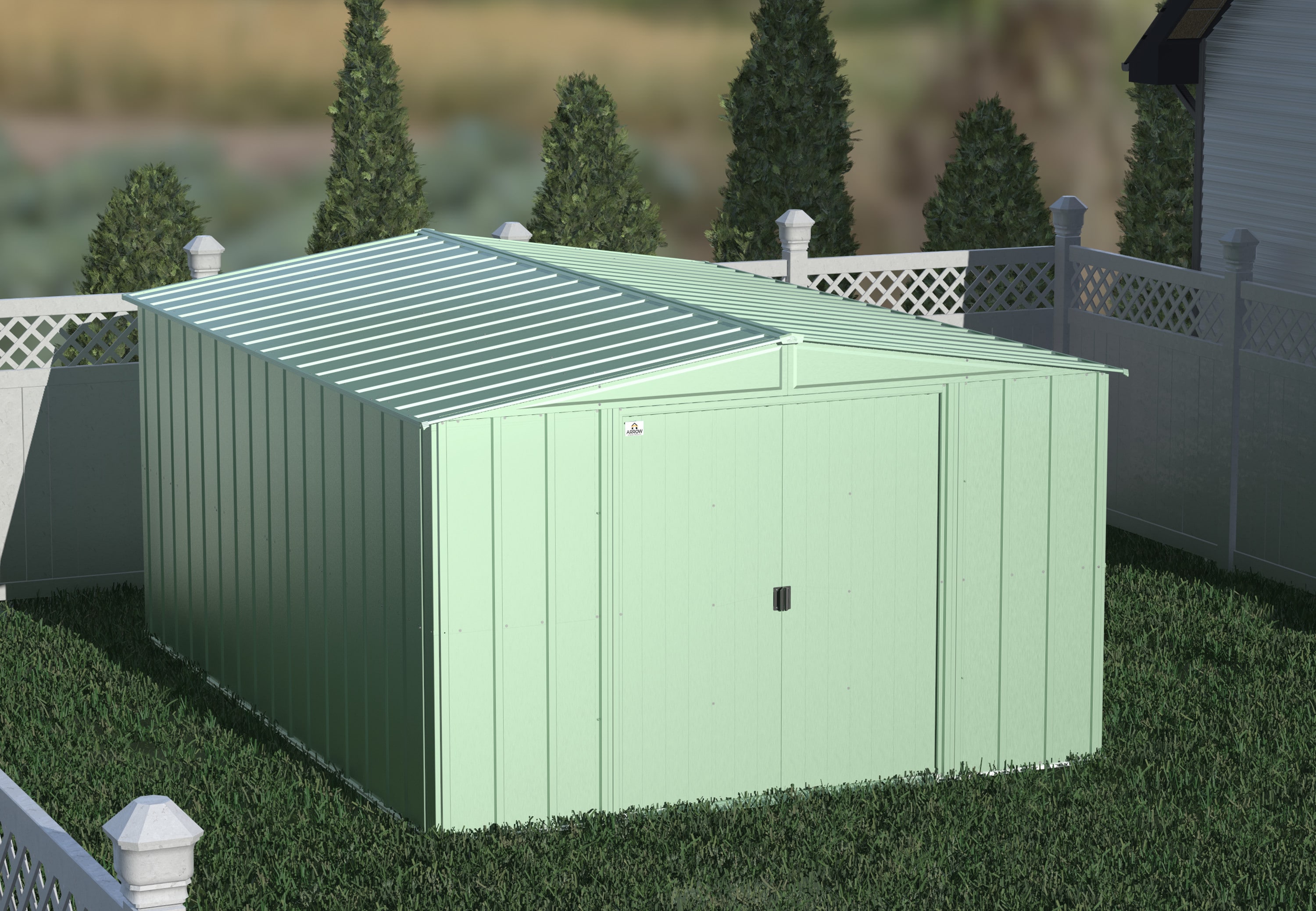 Arrow CLG1014SG 10-ft x 14-ft Classic Galvanized steel Storage Shed