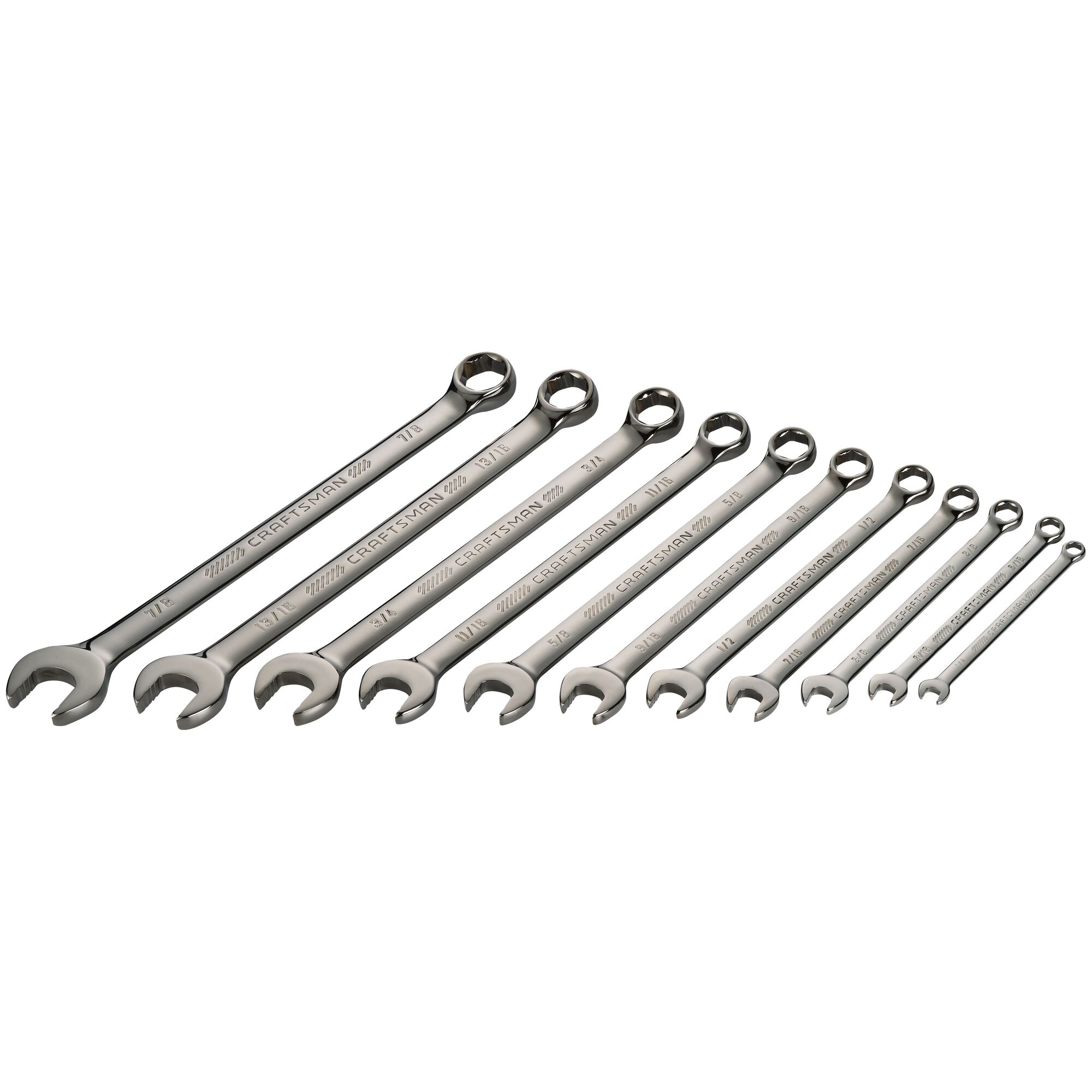 CRAFTSMAN OVERDRIVE 11 -Piece Set 6-point Standard (SAE) Standard Combination Wrench Includes Hard Case