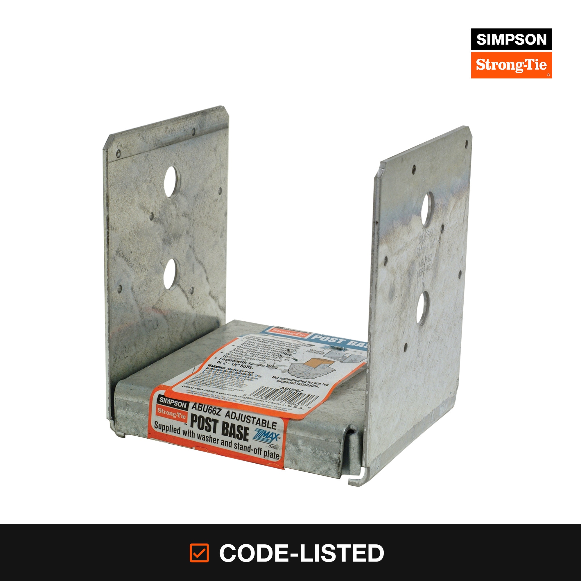 Simpson Strong-Tie ABU 6-in x 6-in ZMAX Wood to concrete (retrofit) Base