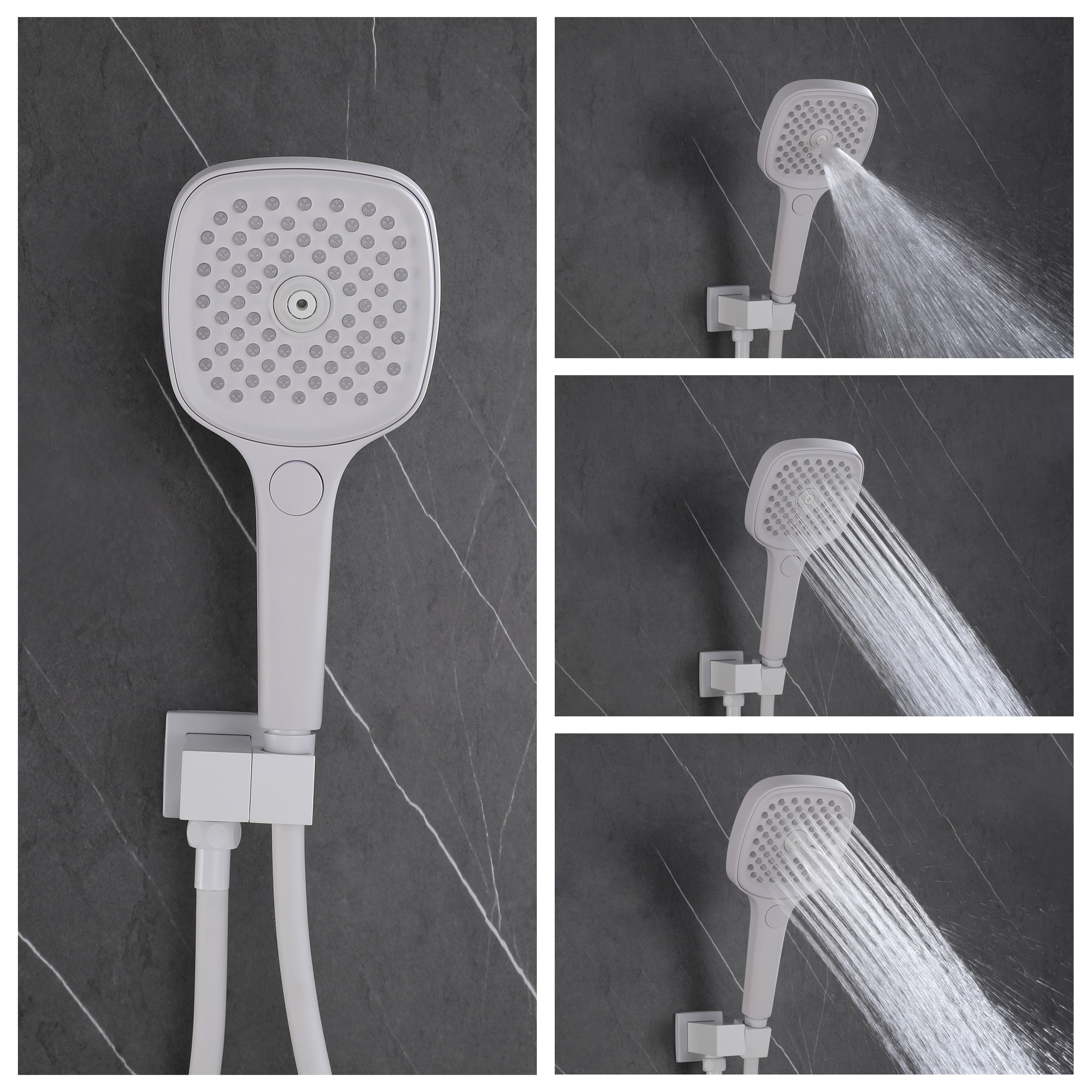 WELLFOR WB-81026-WH Showerhead-Bar-Panels - View #3