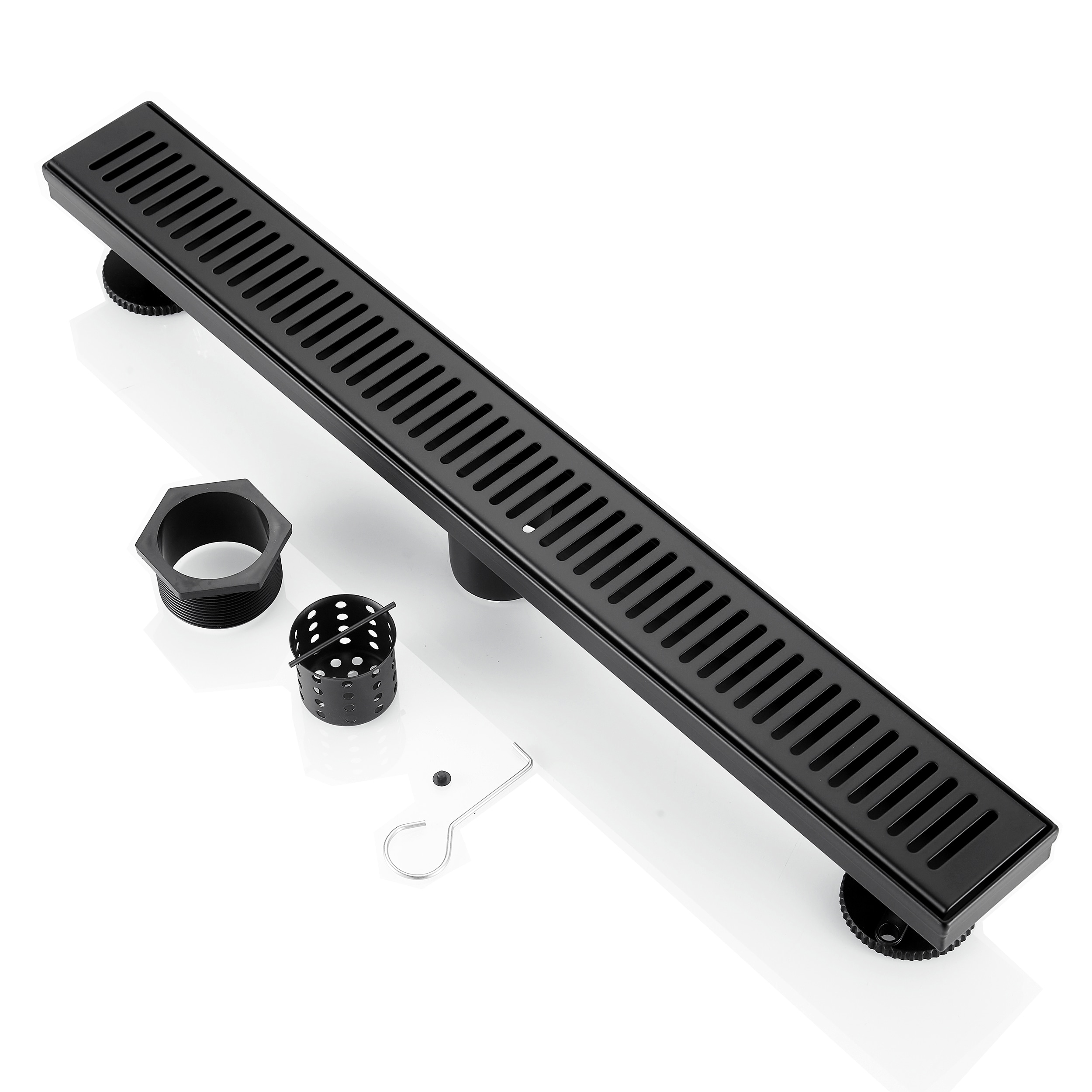 BOANN BNLD24BK  304 2-in Gold Rectangle Stainless Steel General-purpose Drain