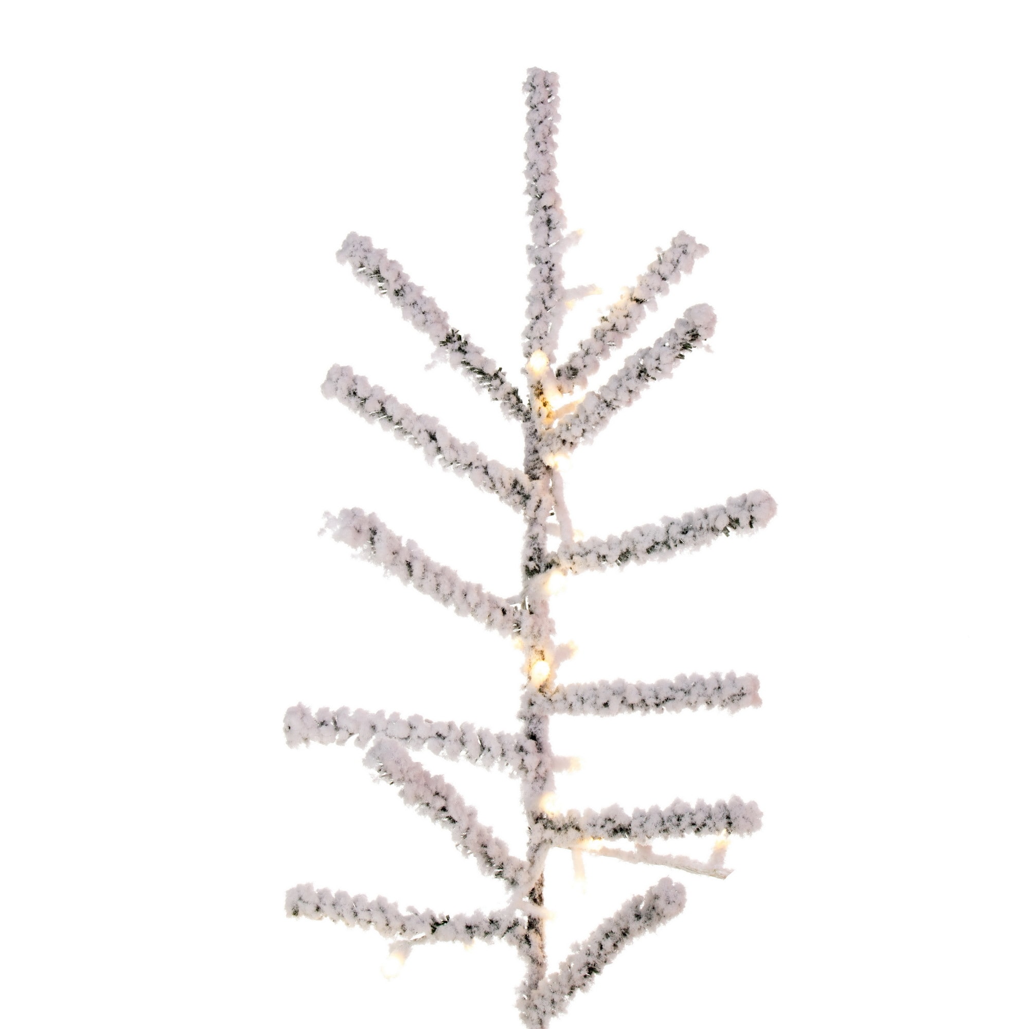 Vickerman 7.5-ft Pine Pre-lit Flocked White Artificial Christmas Tree ...