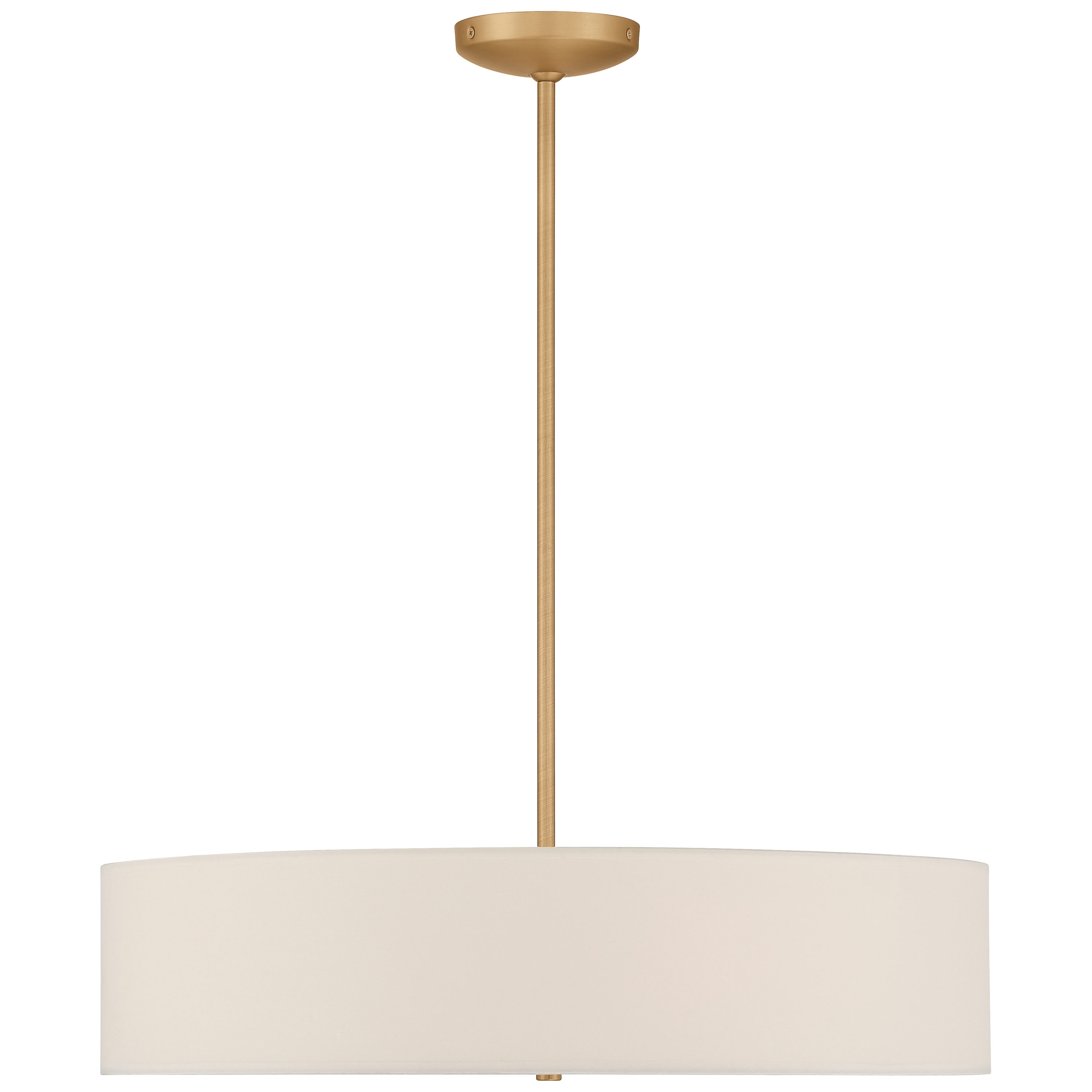 Transitional 24" Brass Drum LED Ceiling Light