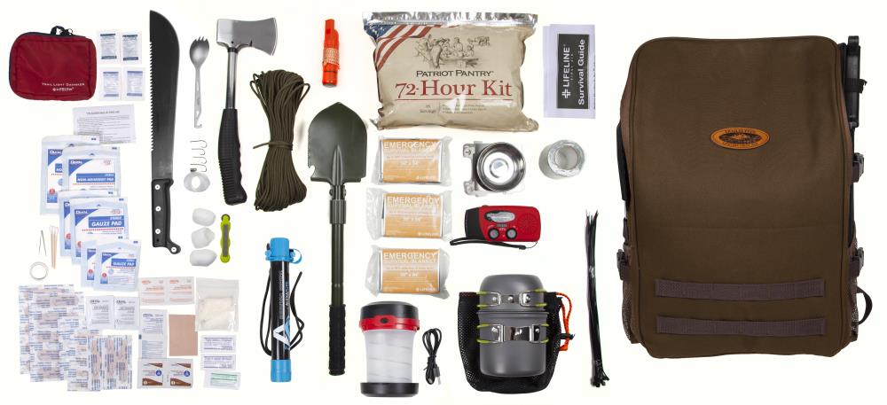 Ready America 72 Hour Deluxe Emergency Kit, 4-Person 3-Day Backpack, First  Aid Kit, Survival Blanket, Power Station, Emergency Food, Portable Disaster