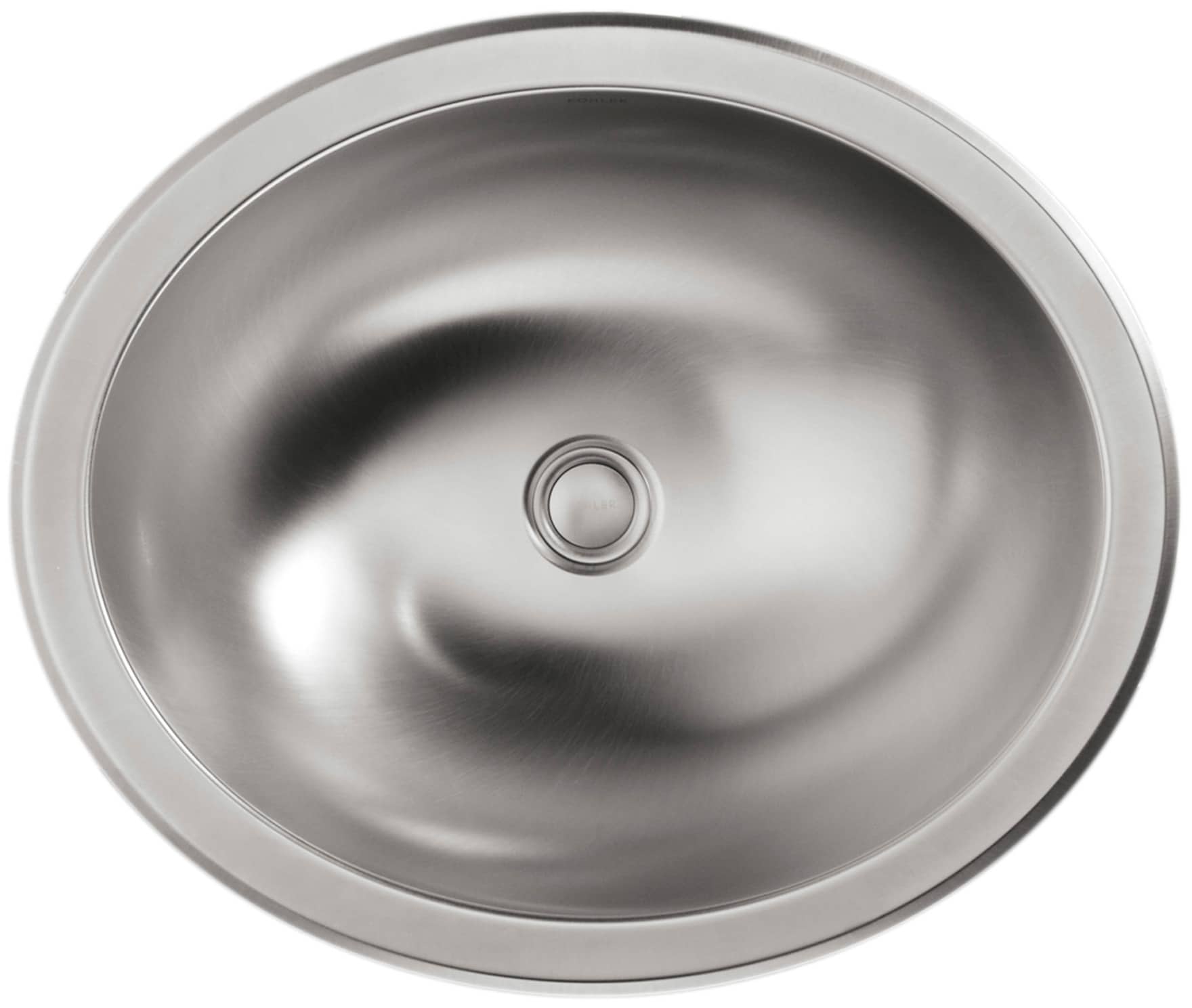 Bachata Luster Finish Stainless Steel Oval Bathroom Sink