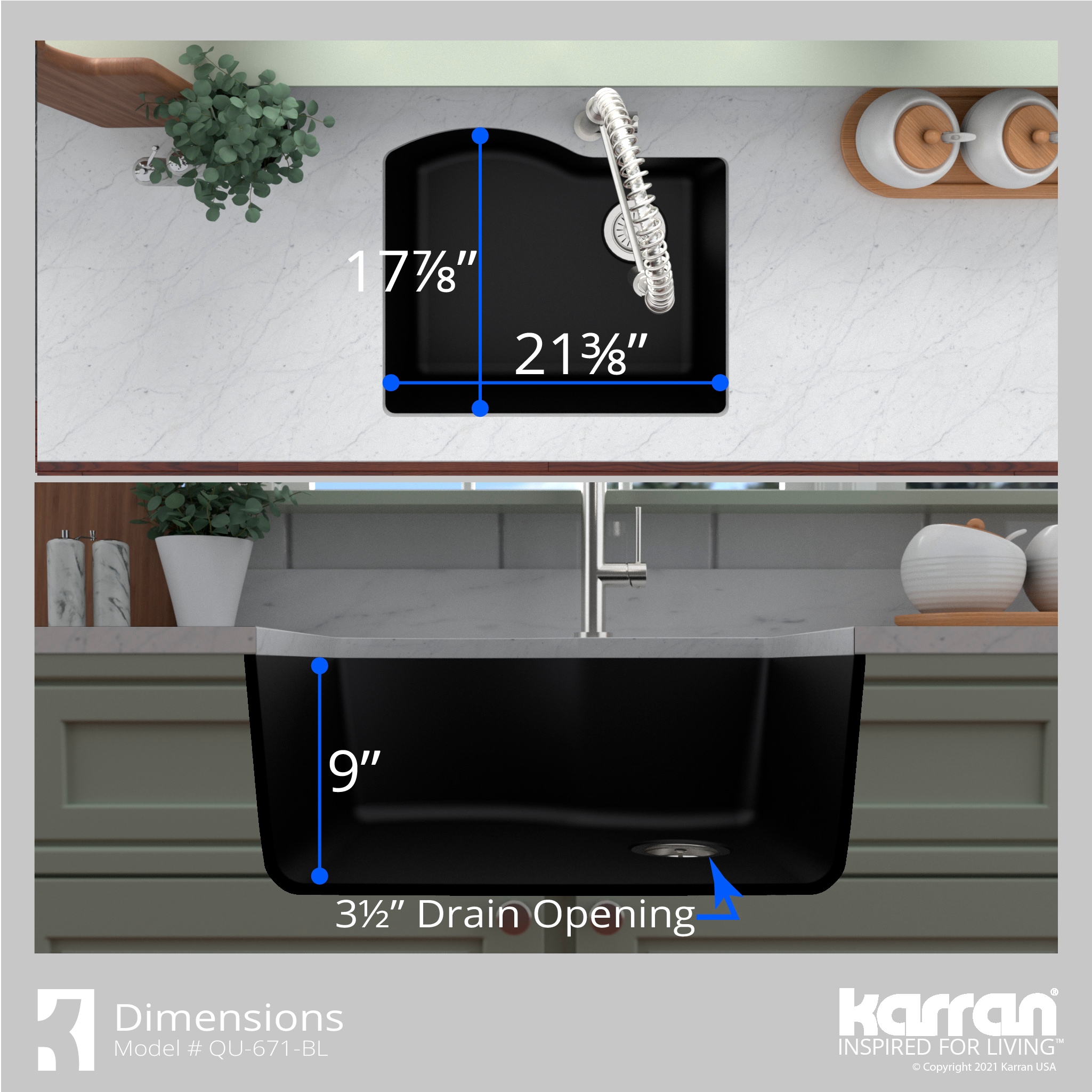 Karran QU-671-BL-PK1 Kitchen-Sinks - View #9