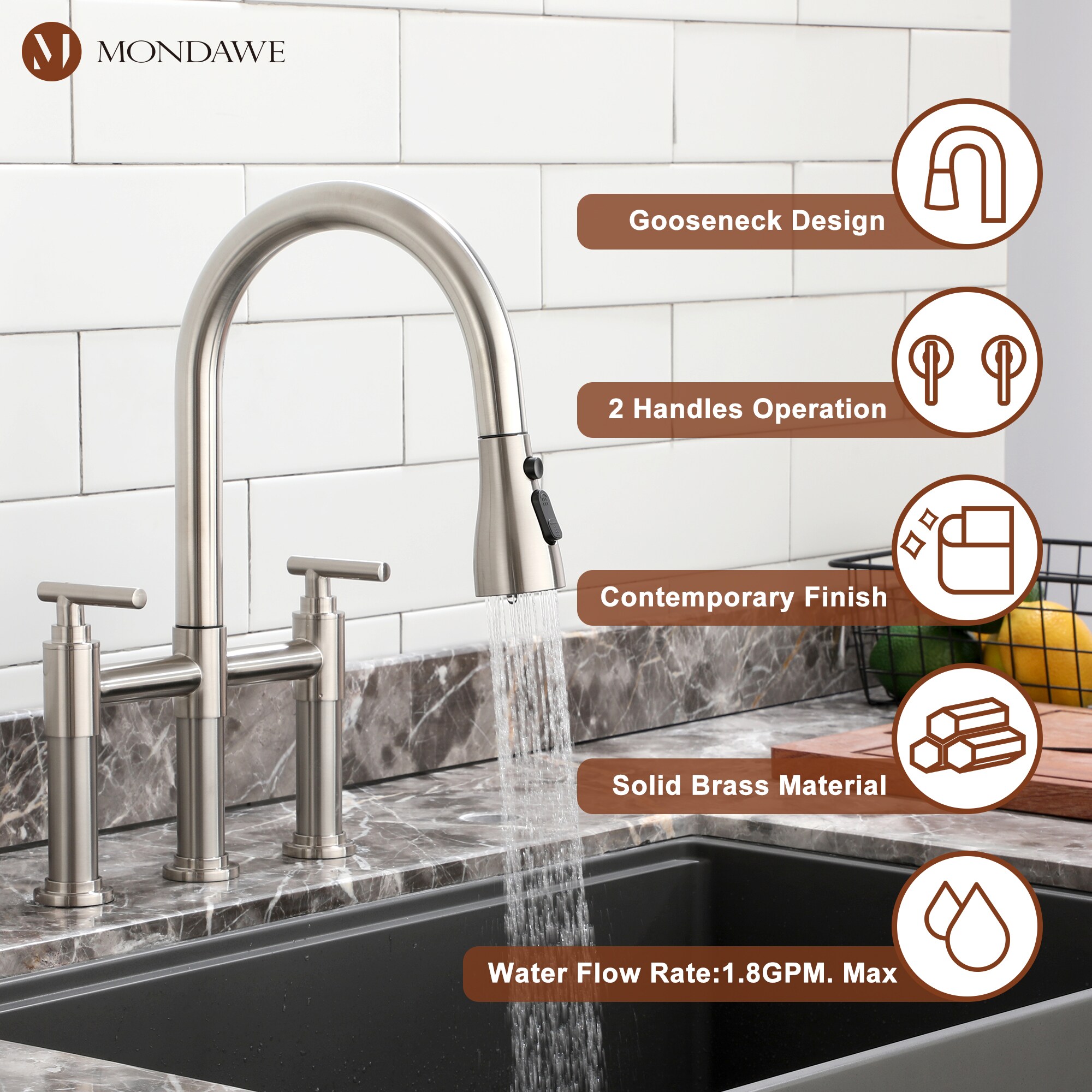 Mondawe OR-SP02BN-DG Kitchen-Faucets - View #3