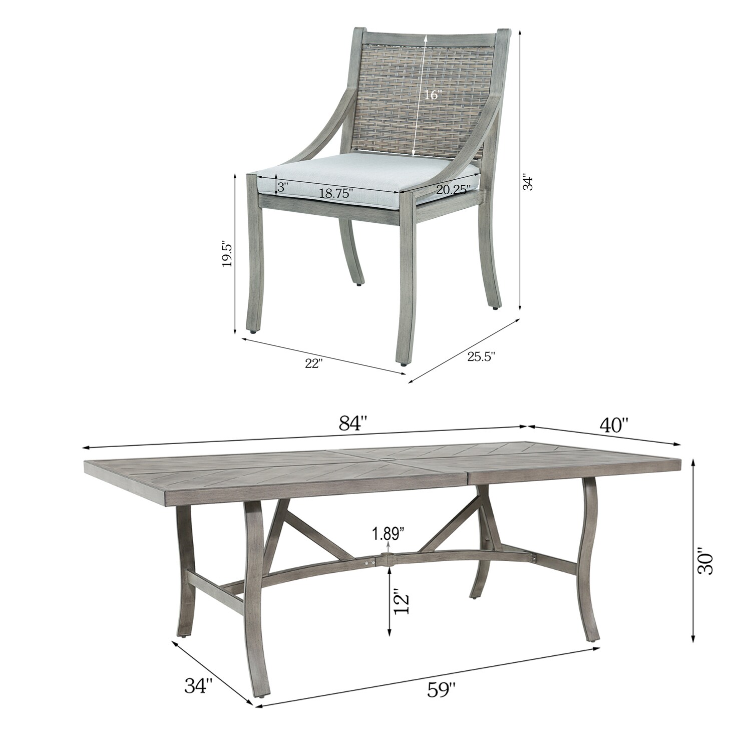 PEAK HOME FURNISHINGS 970504-830047X8 Patio-Dining-Sets - View #2