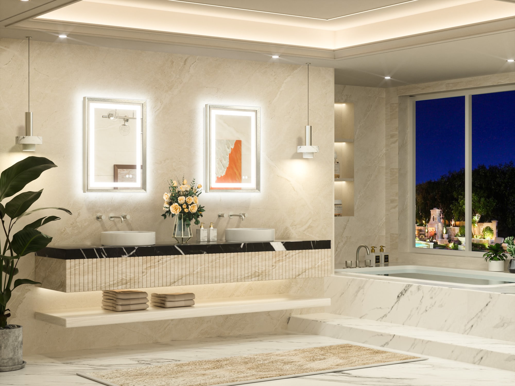 TETOTE LSC-TE-2028RN-B66 Framed-Bath-Mirrors - View #2