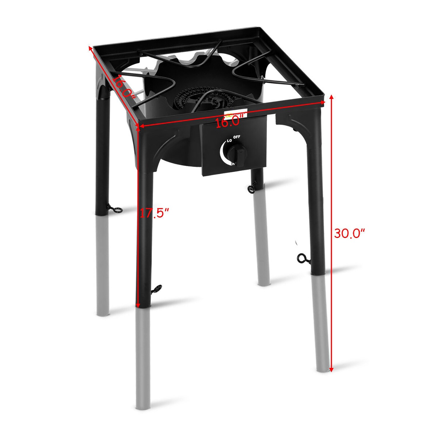Black Cast Iron Single Burner Propane Outdoor Stove