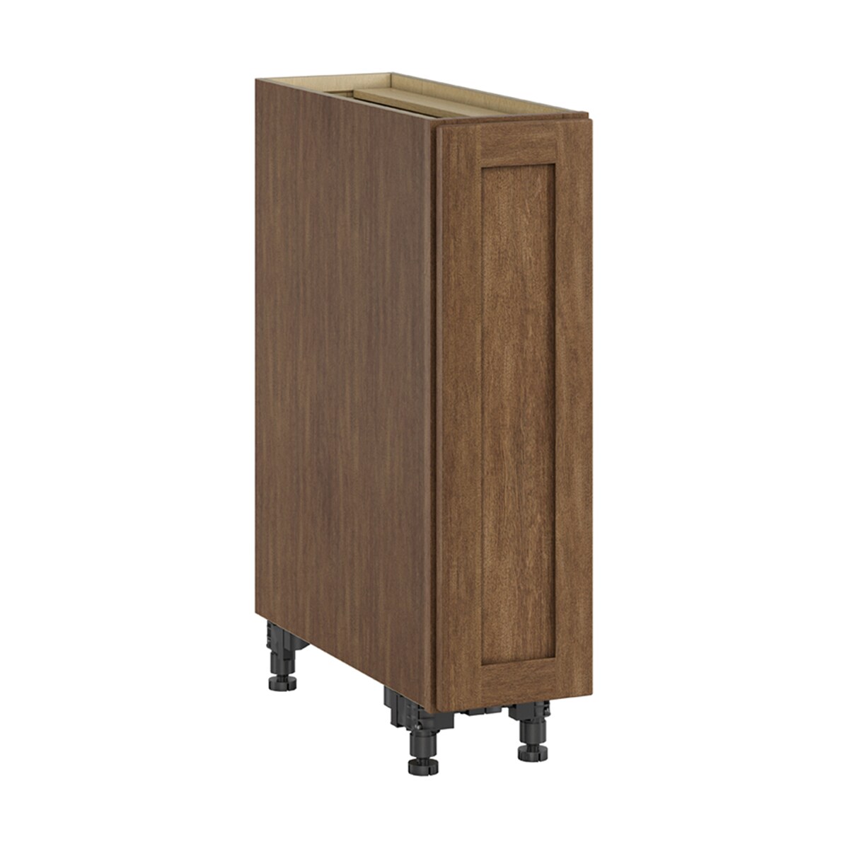Whalen CLICK-IT LWSCLICK-01LW Sherwood Hills 9-in W x 34.5-in H x 24-in D Walnut Birch Base Ready to assemble Plywood Cabinet (Raised Panel Shaker)