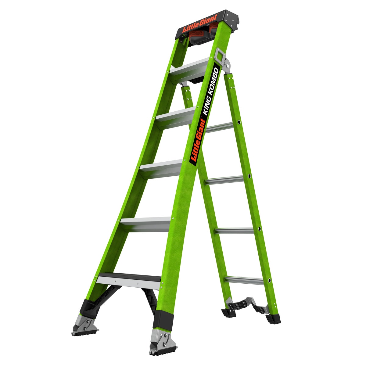 Little Giant Ladders King Kombo 2.0 Technical 3-in-1 Fiberglass 13-ft Reach Type 1AA - 375 lbs. Load Capacity Multi-Position Ladder #13906-074