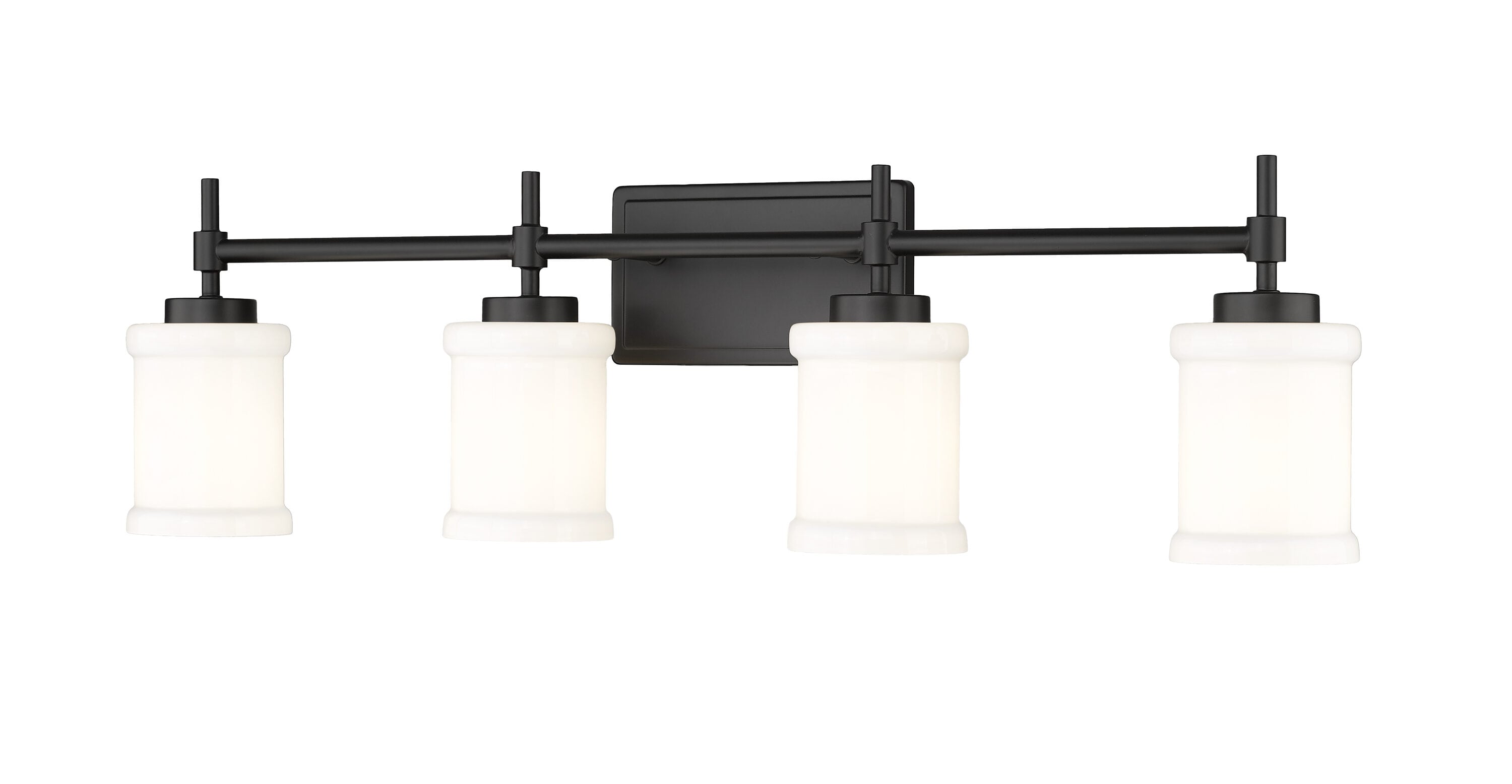 Z-Lite 622-4V-MB Cadoc 31.5-in 4 -Light Matte Black Transitional Vanity light