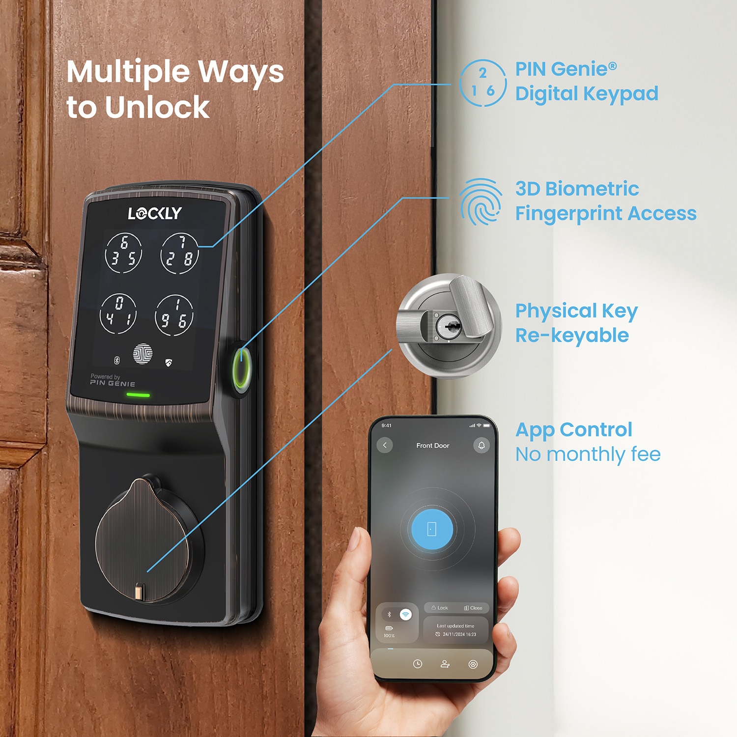 Lockly PGD728W-VB Electronic-Door-Locks - View #12