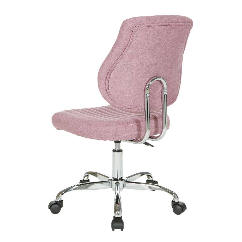 Ergonomic Mesh and Metal Task Chair in Orchid with Swivel Base