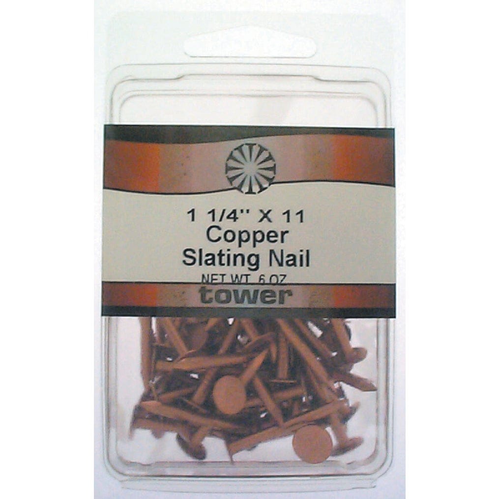 Hillman  1-1/4 Slate Copper Annular Ring Shank Nails - Flat Head - 1 Pack