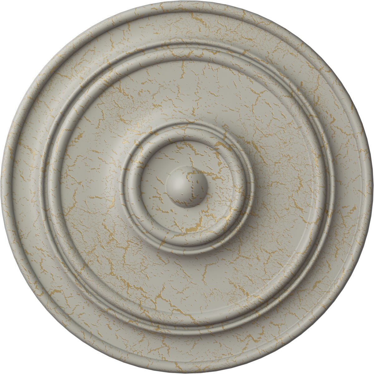 Ekena Millwork CM54TCLPCC Large Classic 57-in W x 57-in L Painted Pot Of Cream Crackle Polyurethane Whole Ceiling Medallion