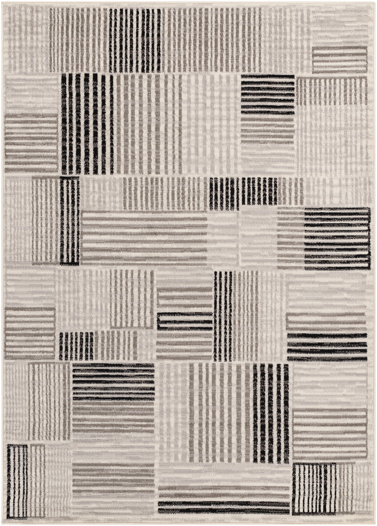 Livabliss PSS2351-71010 Pisa 8 x 10 (ft) Polypropylene Cream/Gray Rectangular Indoor Abstract Area rug