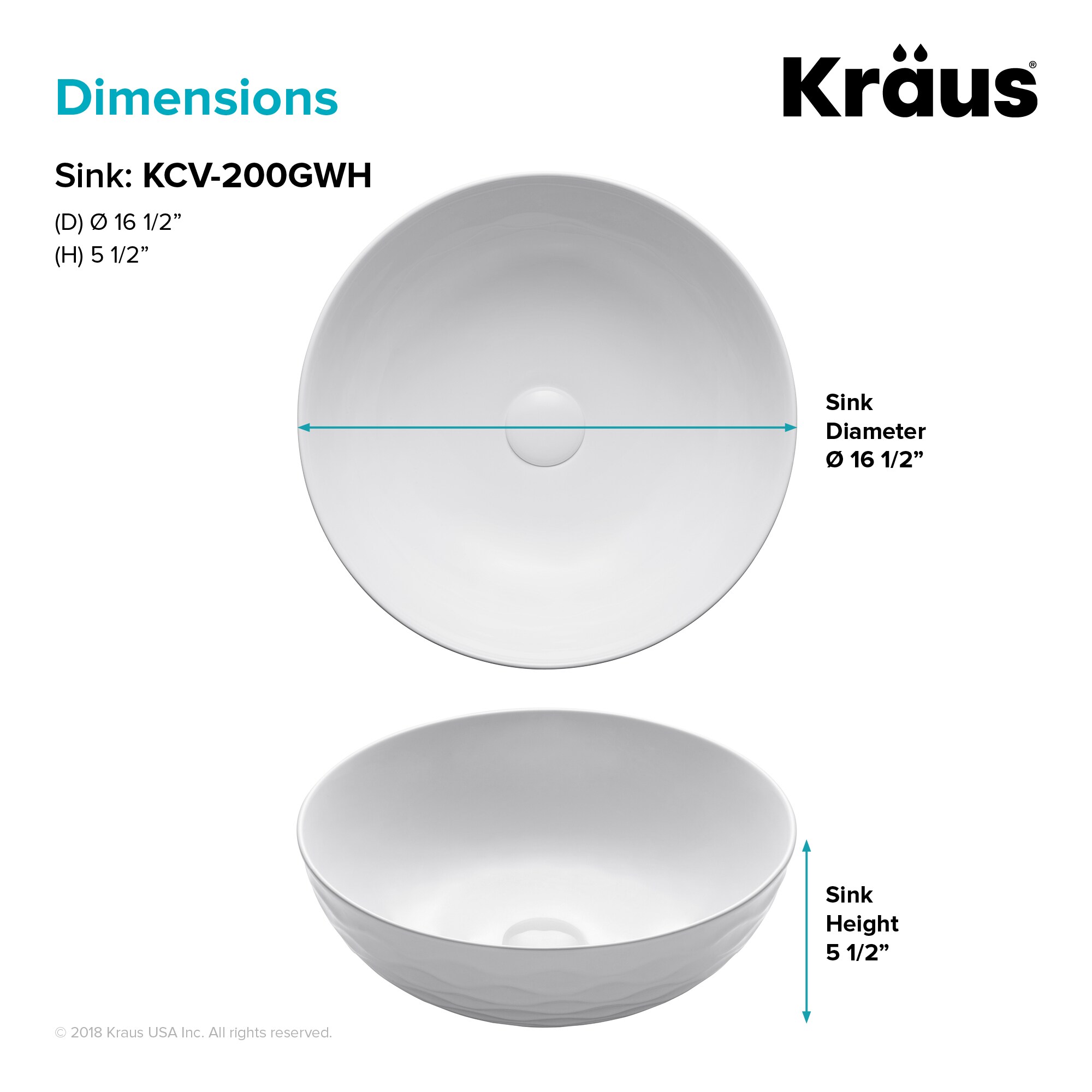 Kraus KCV-200GWH Bath-Sink - View #6