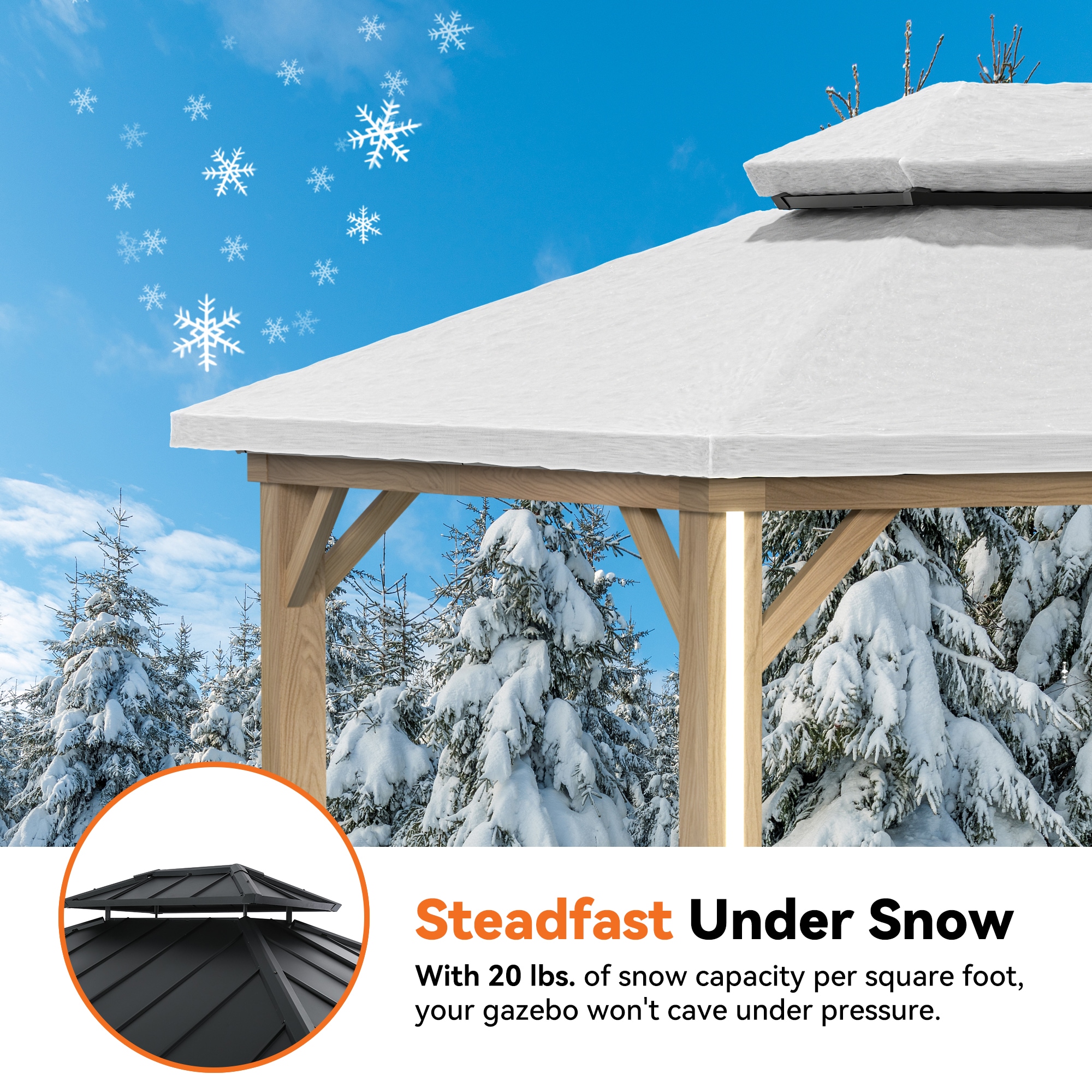 ELEVATE OUTDOORS IG10600042-1012-WBR Wood-Resin-Gazebos - View #4