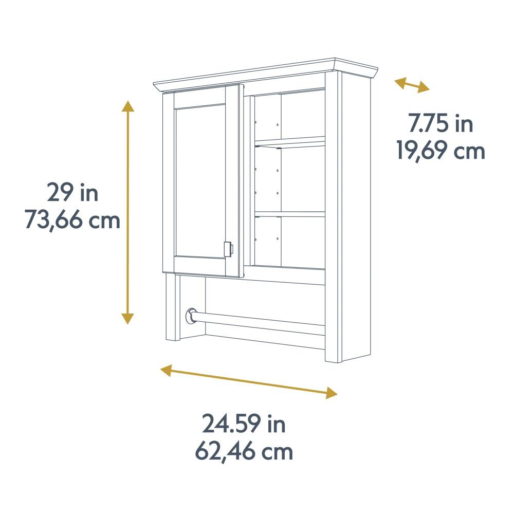 cadeninc 12.8 in. W x 4.7 in. D x 3.5 in. H Gray Bathroom Wall