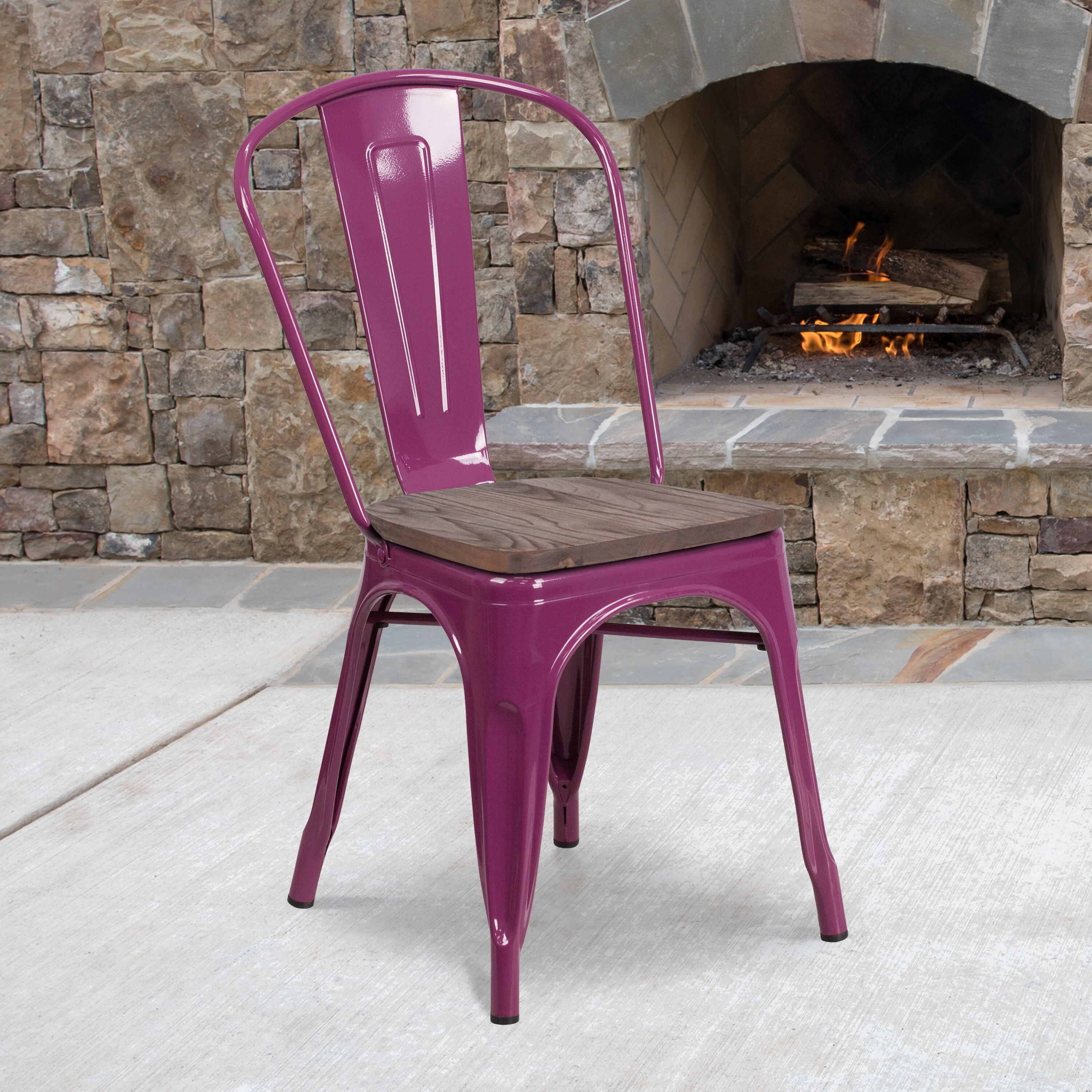 Flash Furniture 889142874003 Contemporary/Modern Dining Side Chair (Metal Frame)