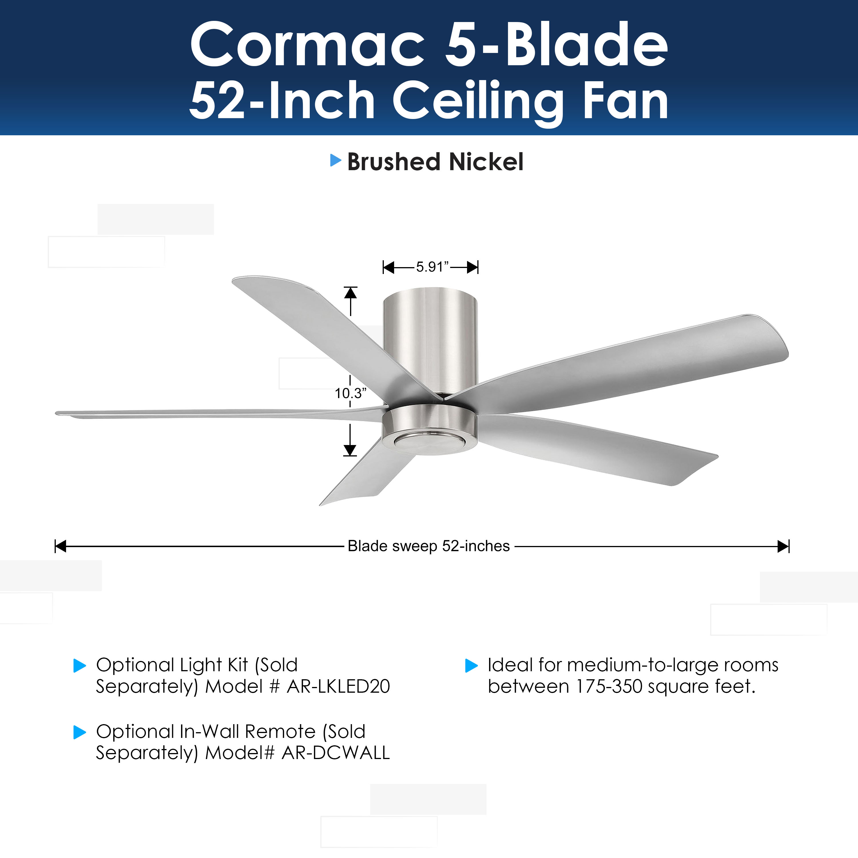 Arranmore Lighting & Fans AR-5002BN-52 Ceiling-Fans - View #2