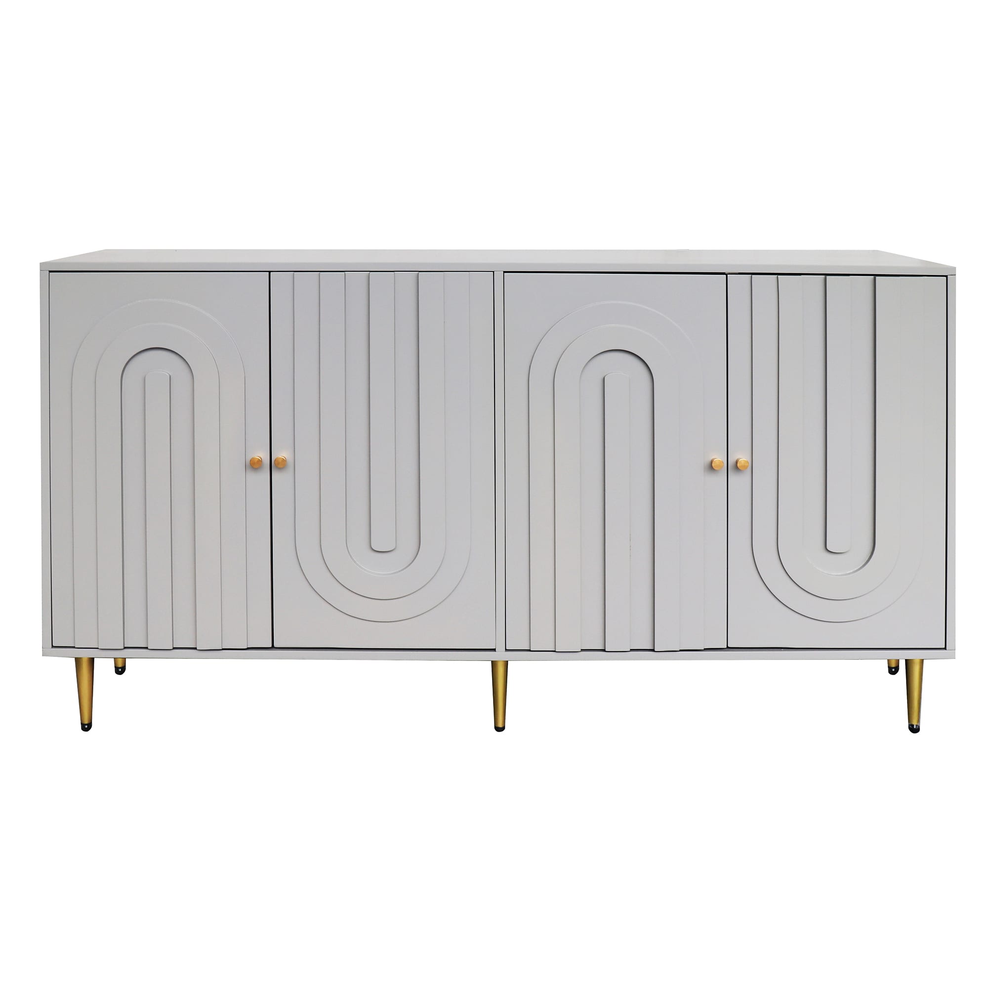 SINOFURN SYA020310WT Contemporary/Modern Gray MDF Sideboard