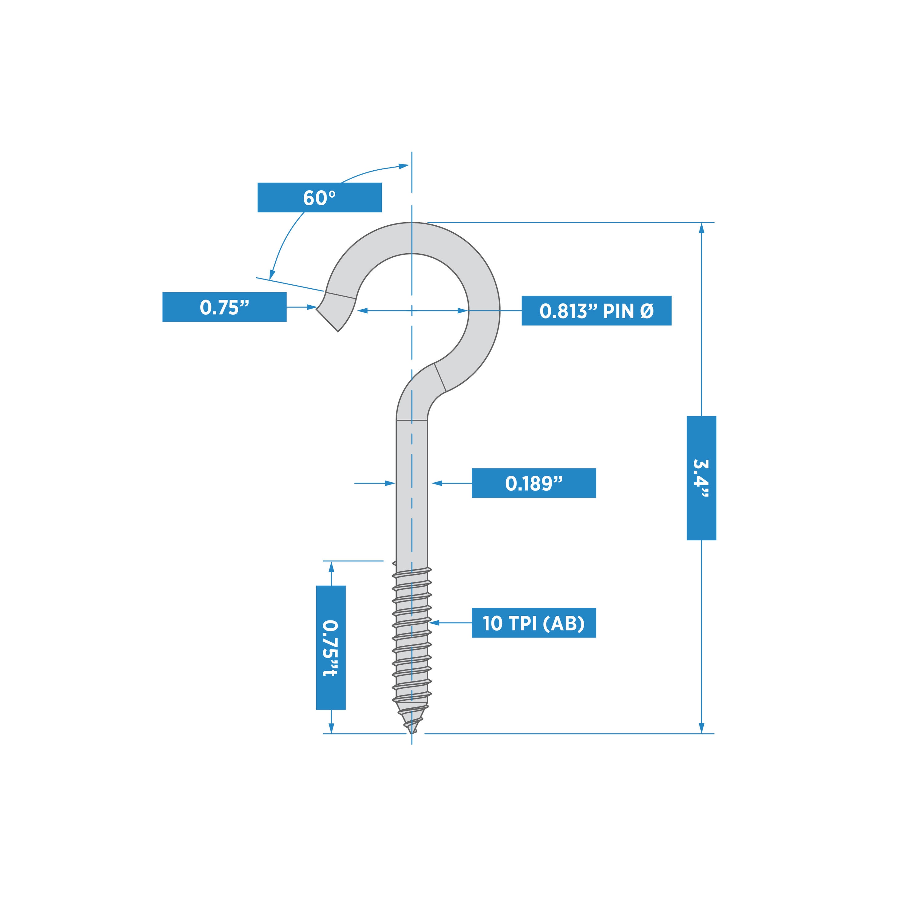 National Hardware 15-Pack Zinc Plated Screw Ceiling Hook (50-lb Capacity)