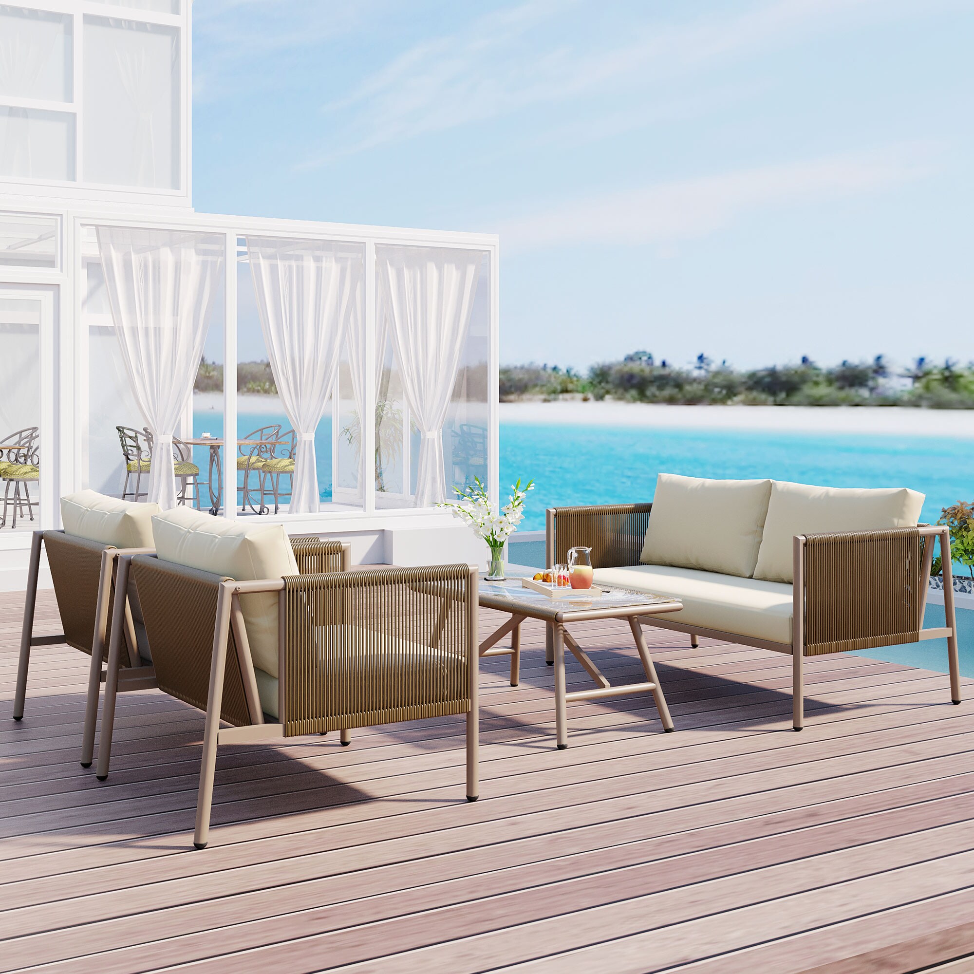 AHIOU HOME ZAAHG-1229AAASF Patio-Conversation-Sets - View #2