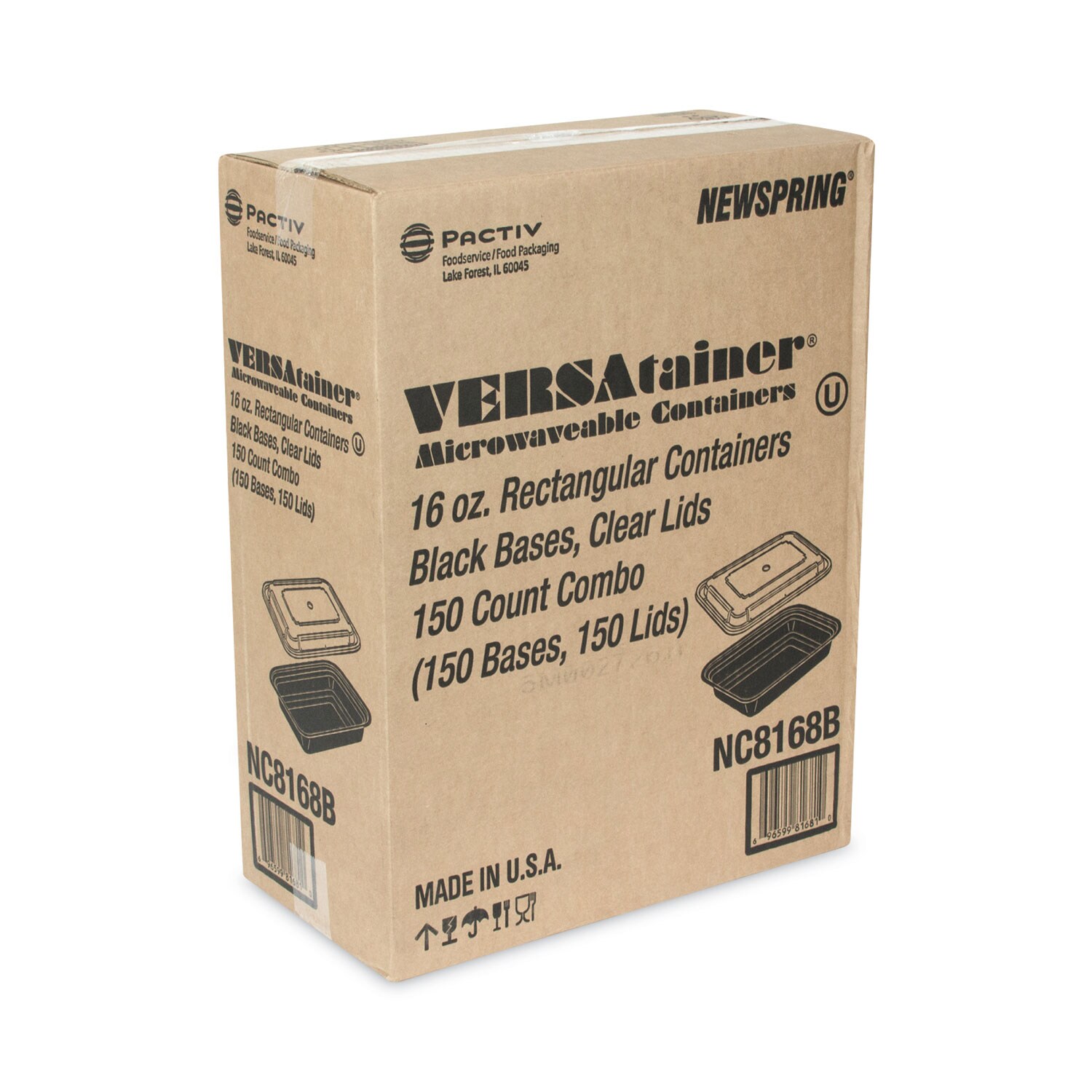 pactiv evergreen Newspring VERSAtainer Microwavable Containers 16 oz 7. ...
