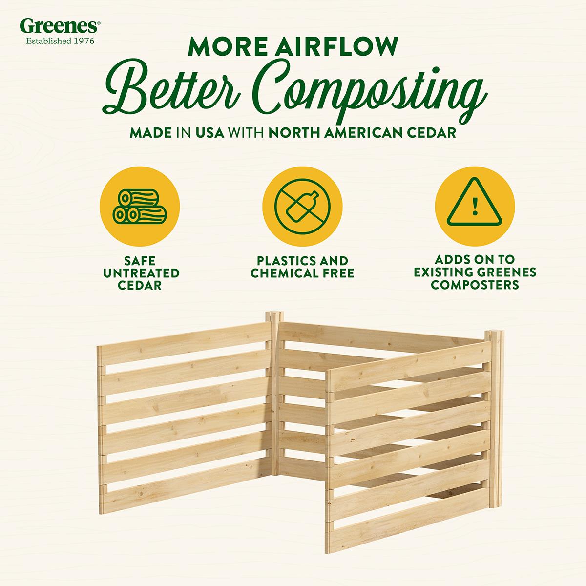 Greenes Fence 309.17 Wood Stationary bin Composter